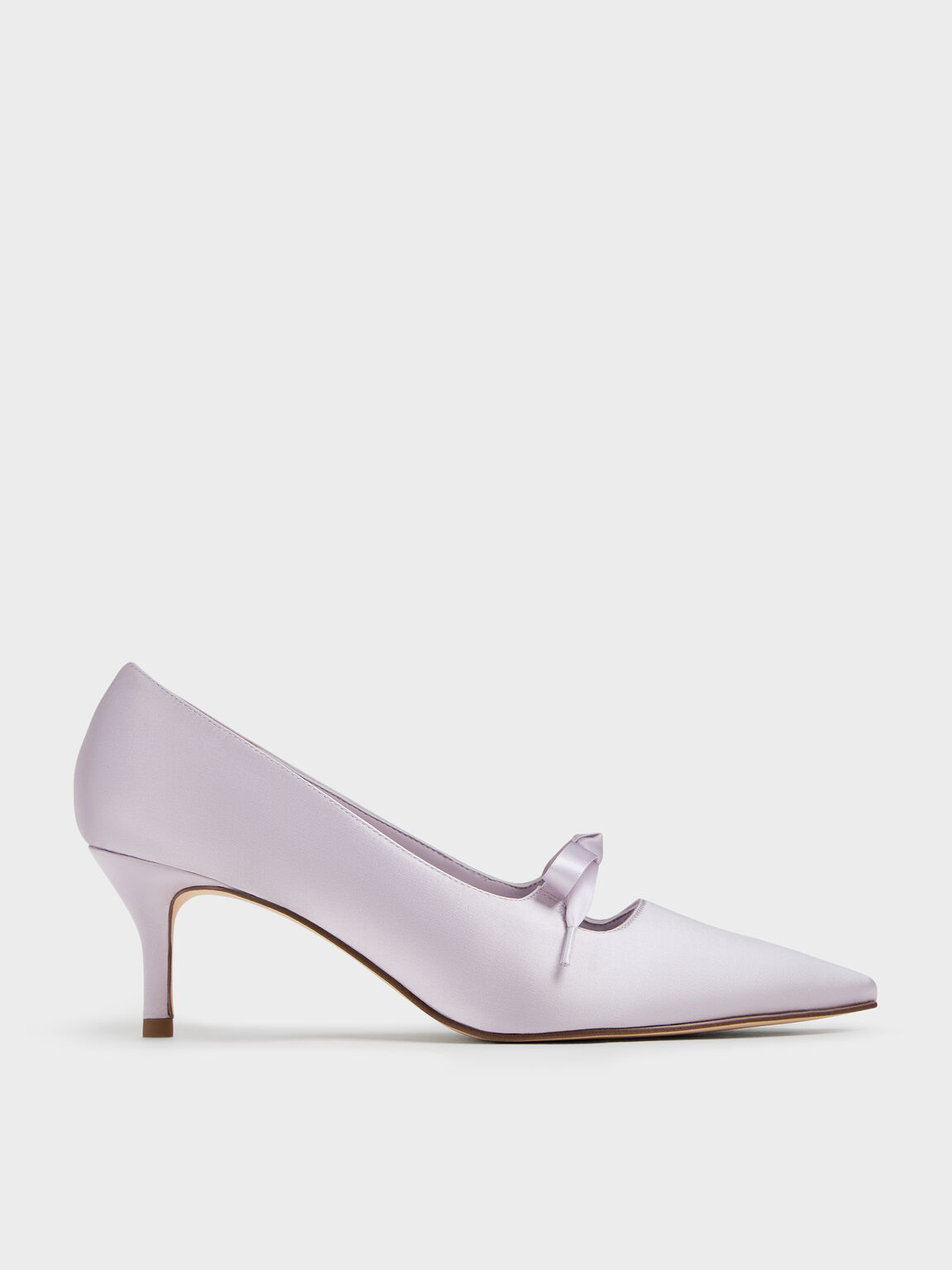Venetia ヴェネツィア ボウタイポインテッドトゥパンプス, ライラック, hi-res