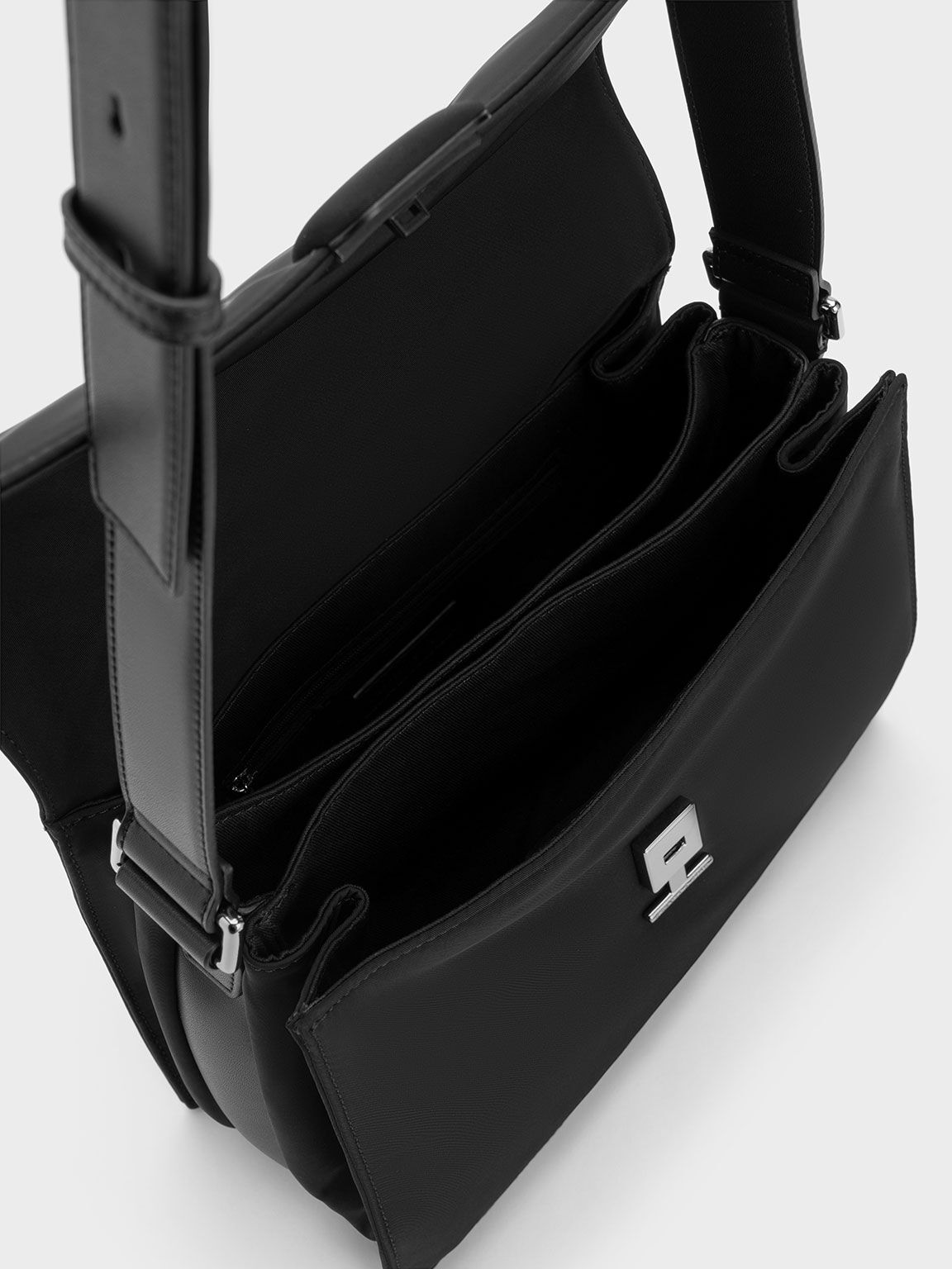 Koa コア ナイロンクロスボディバッグ, ブラック, hi-res