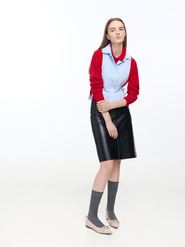 Bettina ベティーナ ダブルボウ ポインテッド バレエフラット, ベージュ, hi-res