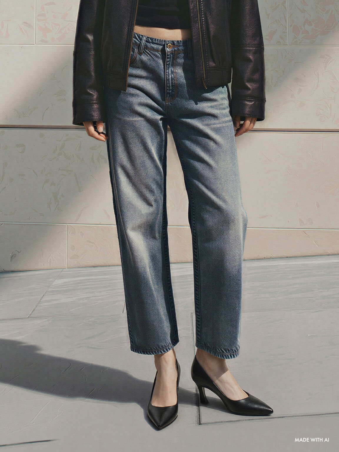 Kerra ケラ ポインテットミッドヒール, ブラック, hi-res