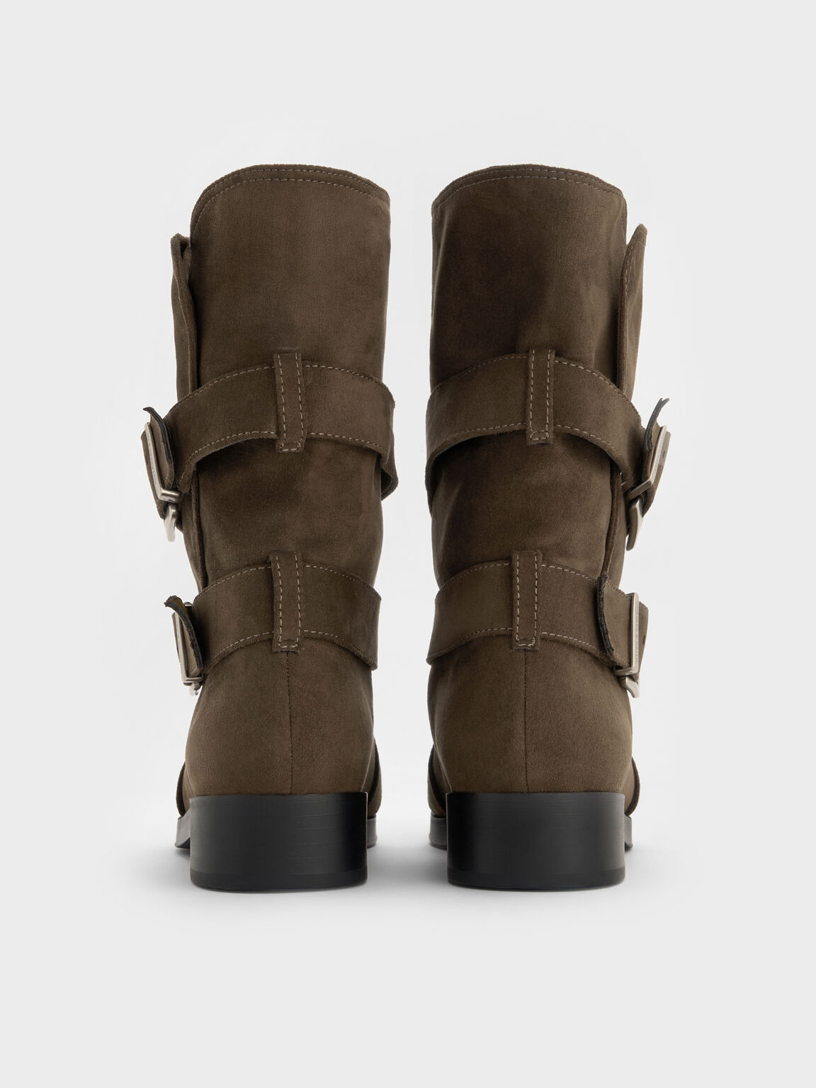 Brett ブレット バックルカーフブーツ, ダークブラウンテクスチャー, hi-res