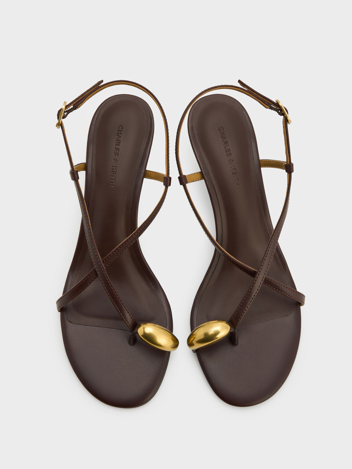 Raina レイナ トゥリングヒールサンダル, マルーン, hi-res