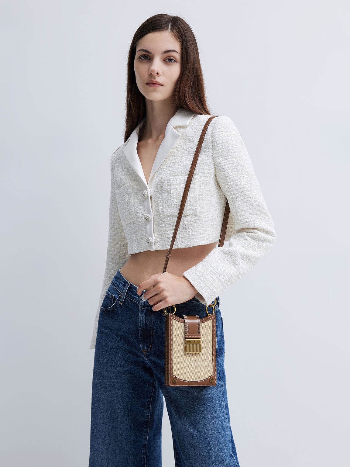 Winslet ウィンスレット ベルトフォーンポーチ, チョコレート, hi-res