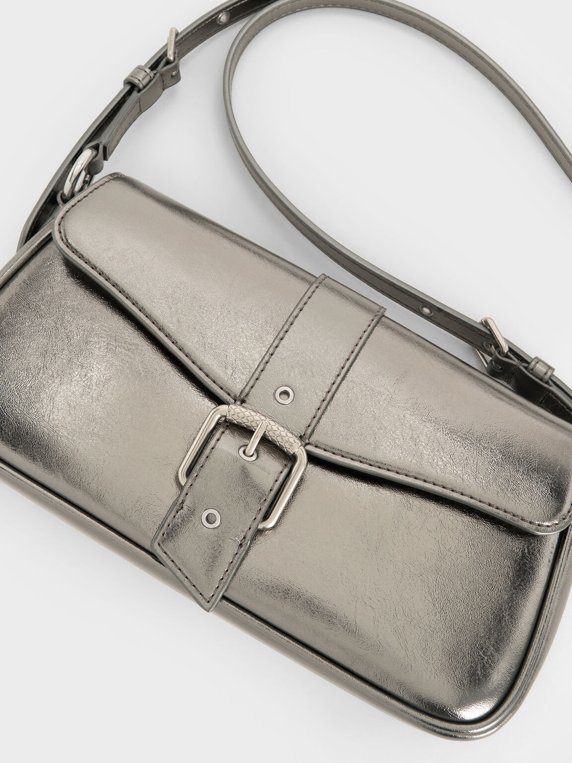 Blaise ブレイス ベルトショルダーバッグ, ピューター, hi-res