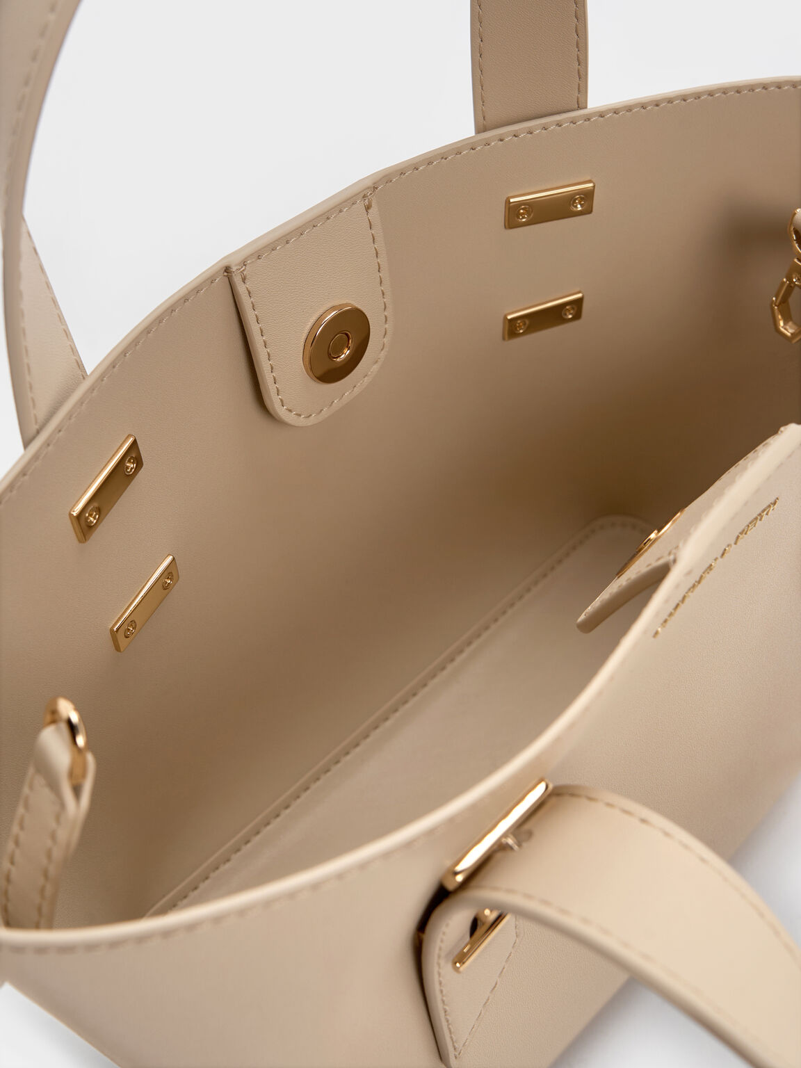 Shania ミニシャナイア ダブルハンドルトートバッグ, ダストオーツ, hi-res