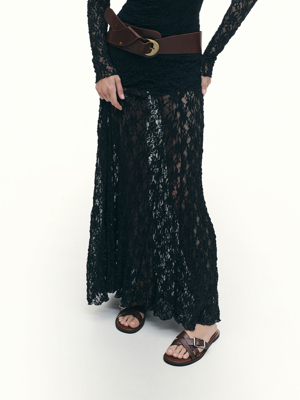 Anita アニータ クロスオーバースライドサンダル, マルーン, hi-res