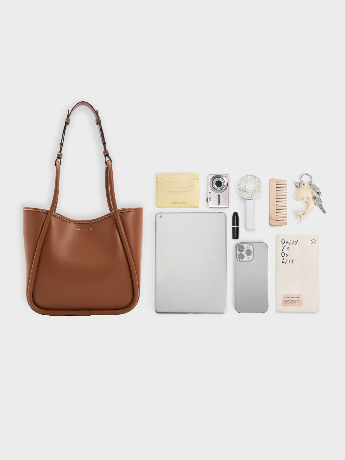 Lyla ミニライラ チューブラートートバッグ, チョコレート, hi-res