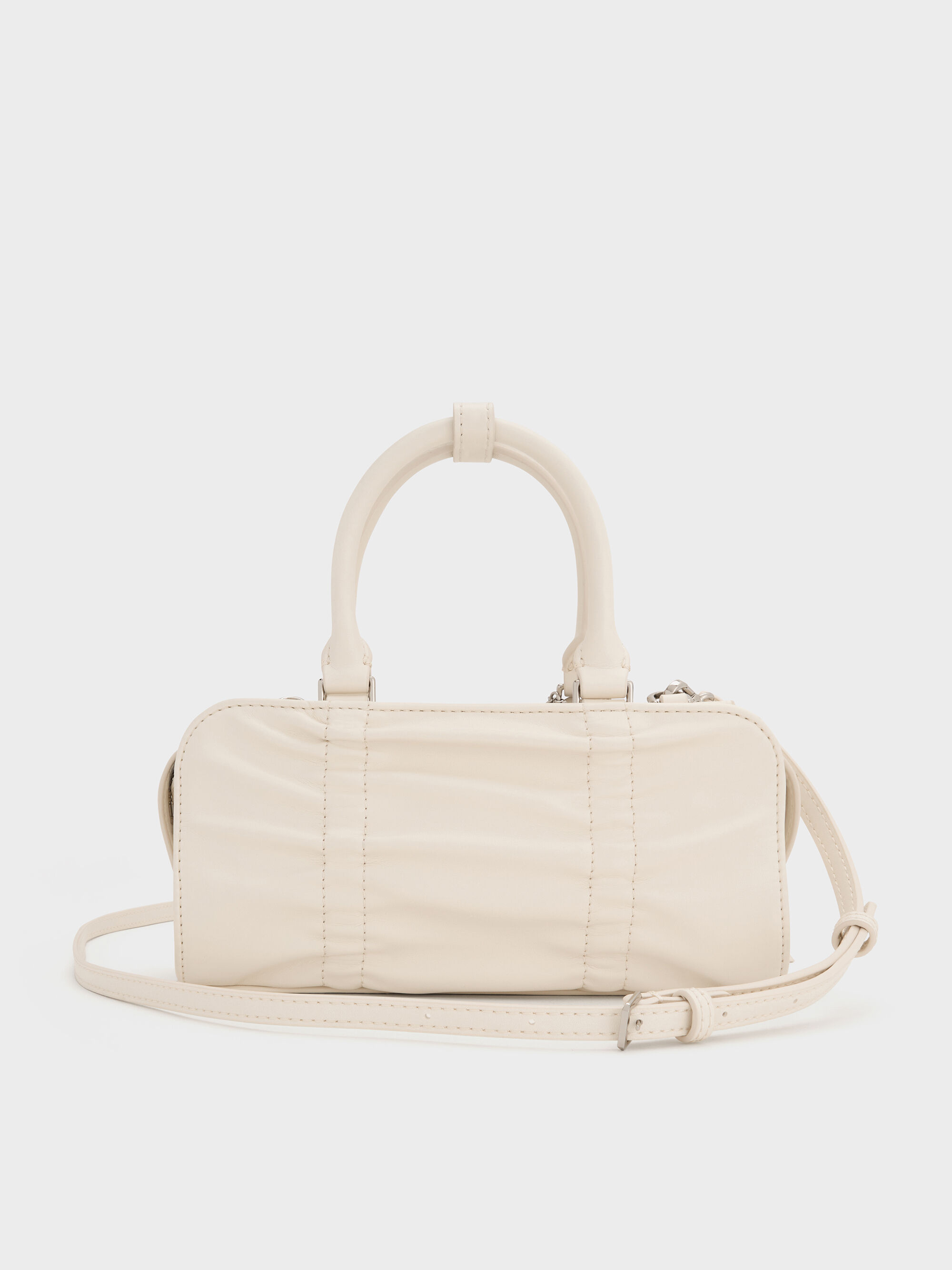 Kadee ケーディー メタリックルーシュドボウチャームボウリングバッグ