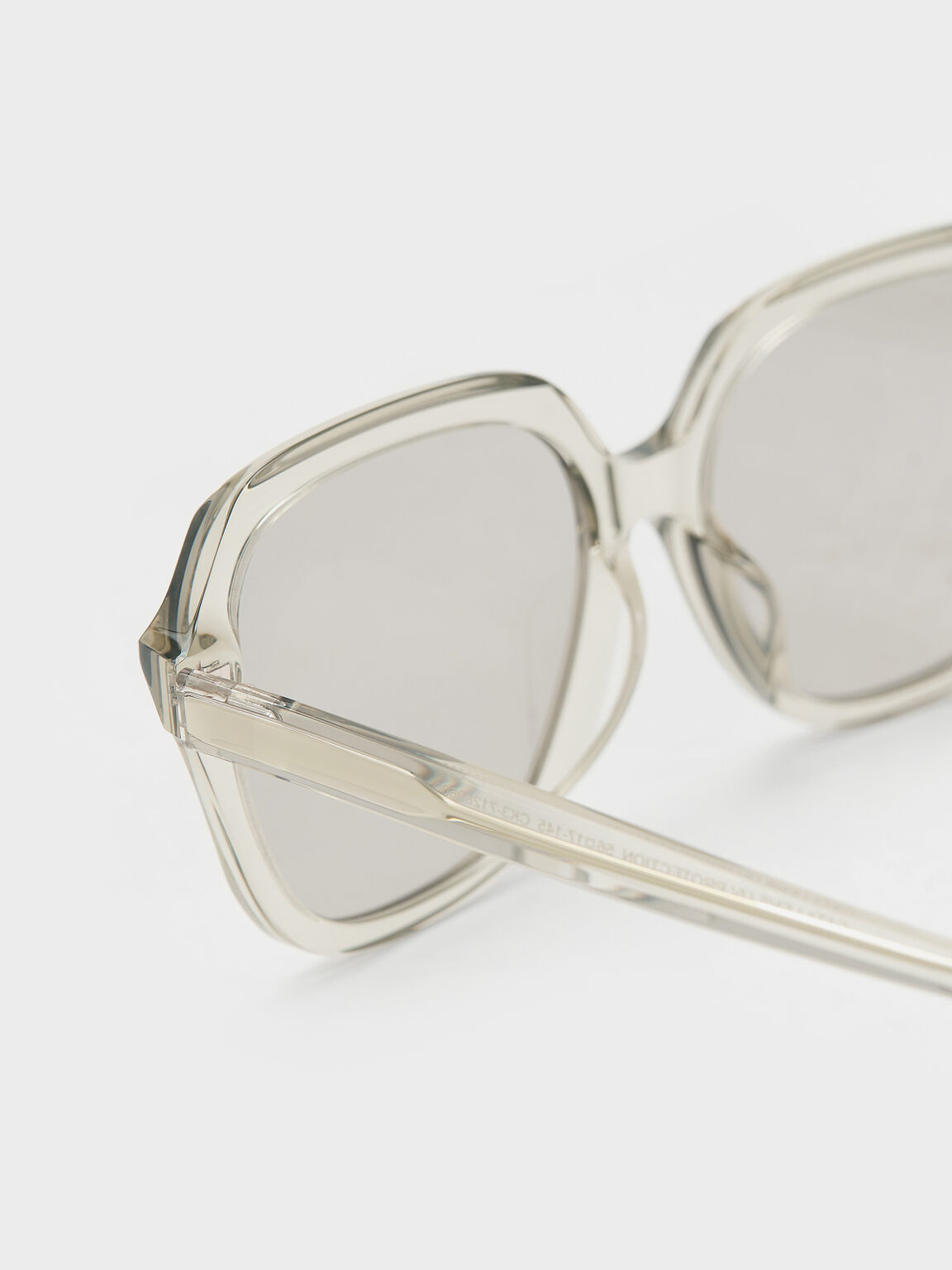 Izara イザラ アセテートバタフライサングラス, ミントグレー, hi-res