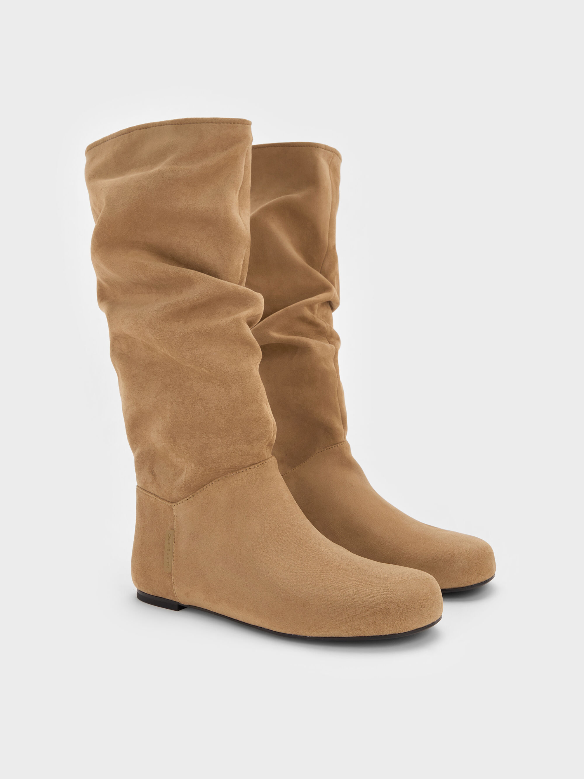 フォースエード ルーシュドニーハイブーツ - サンド | CHARLES & KEITH