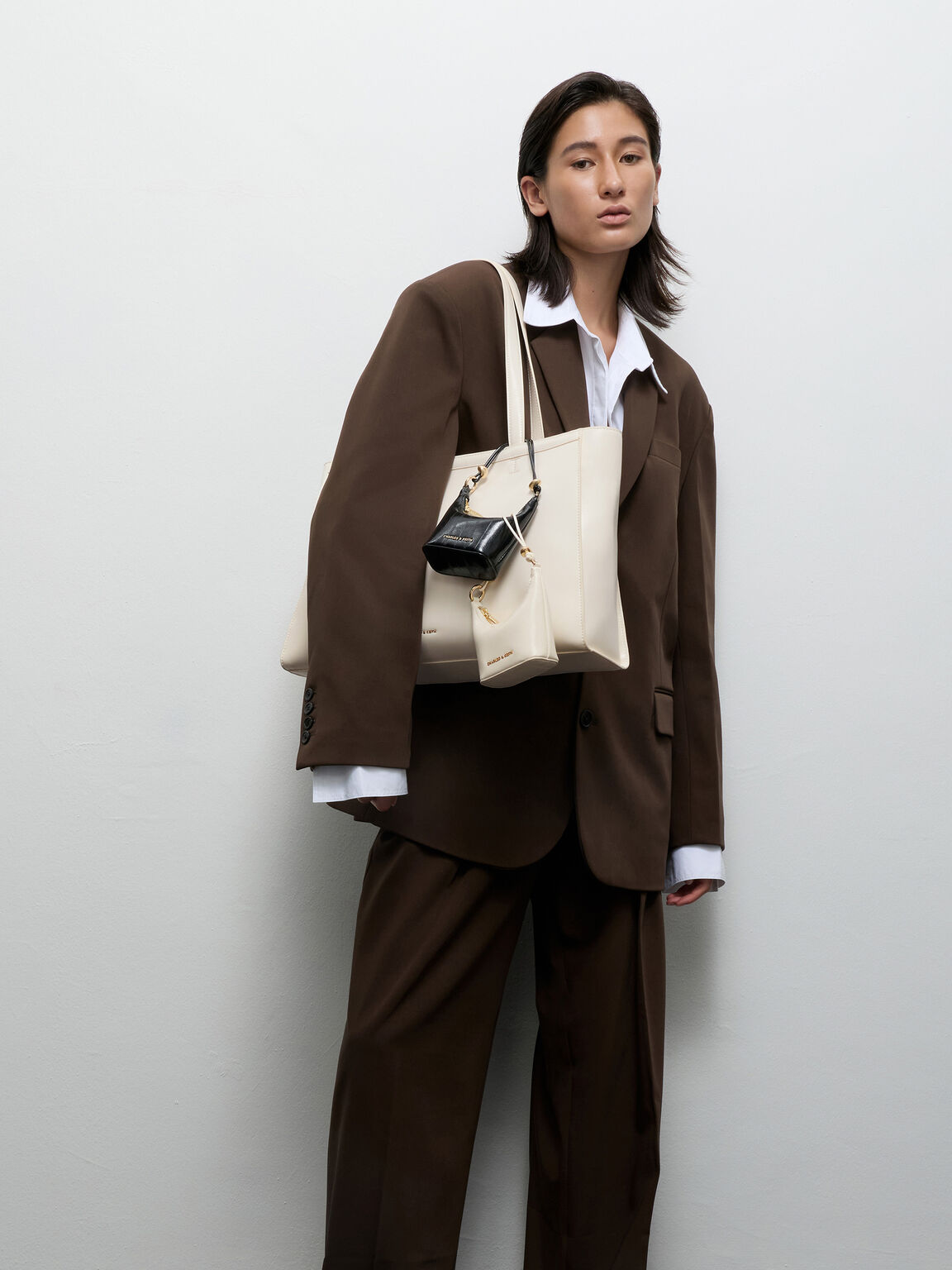 Augustine オーガスチン パネルマイクロバッグ, ブラック, hi-res