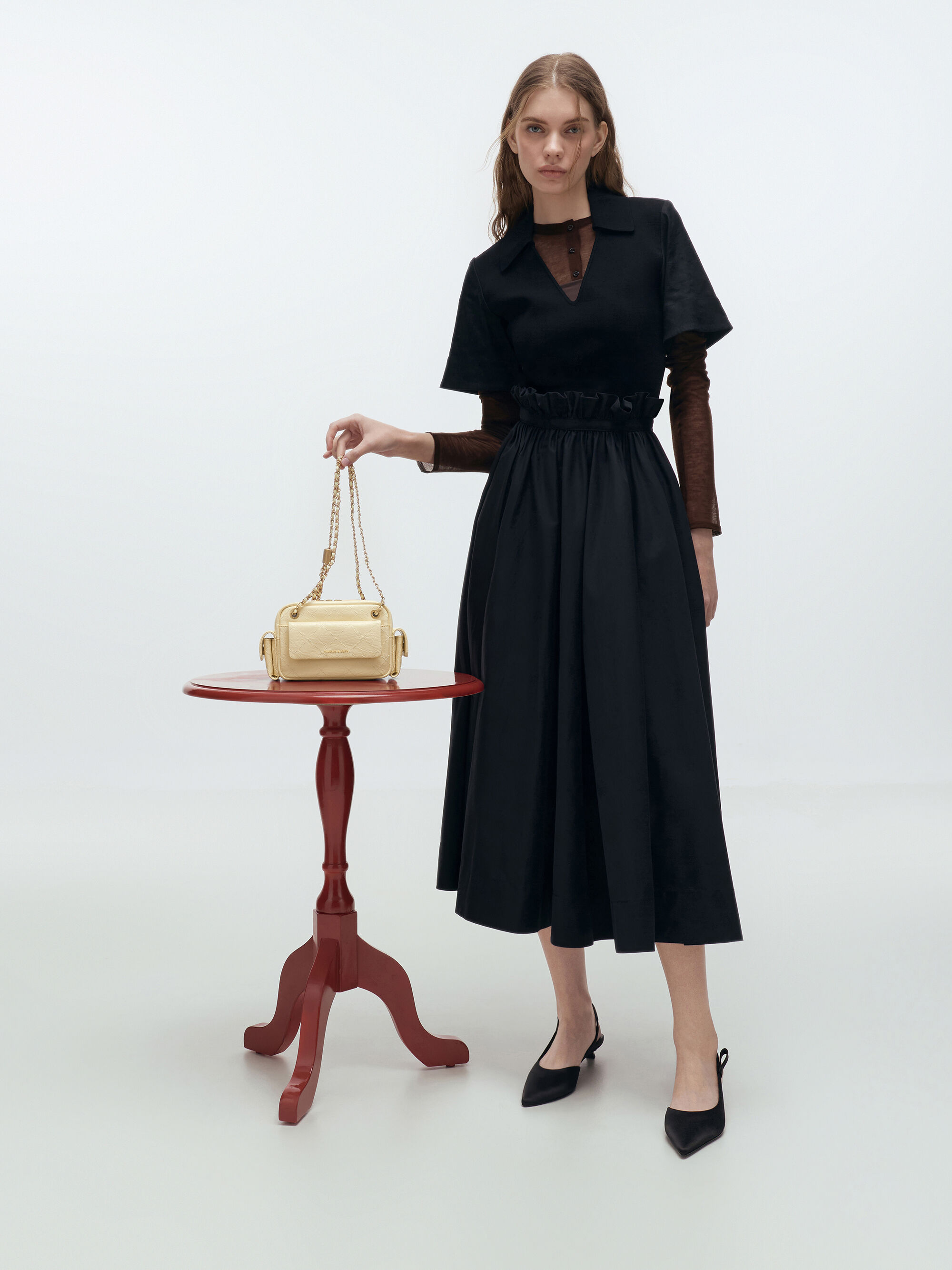 Duo ドゥオ キルトクロスボディーバッグ - バターイエロー | CHARLES