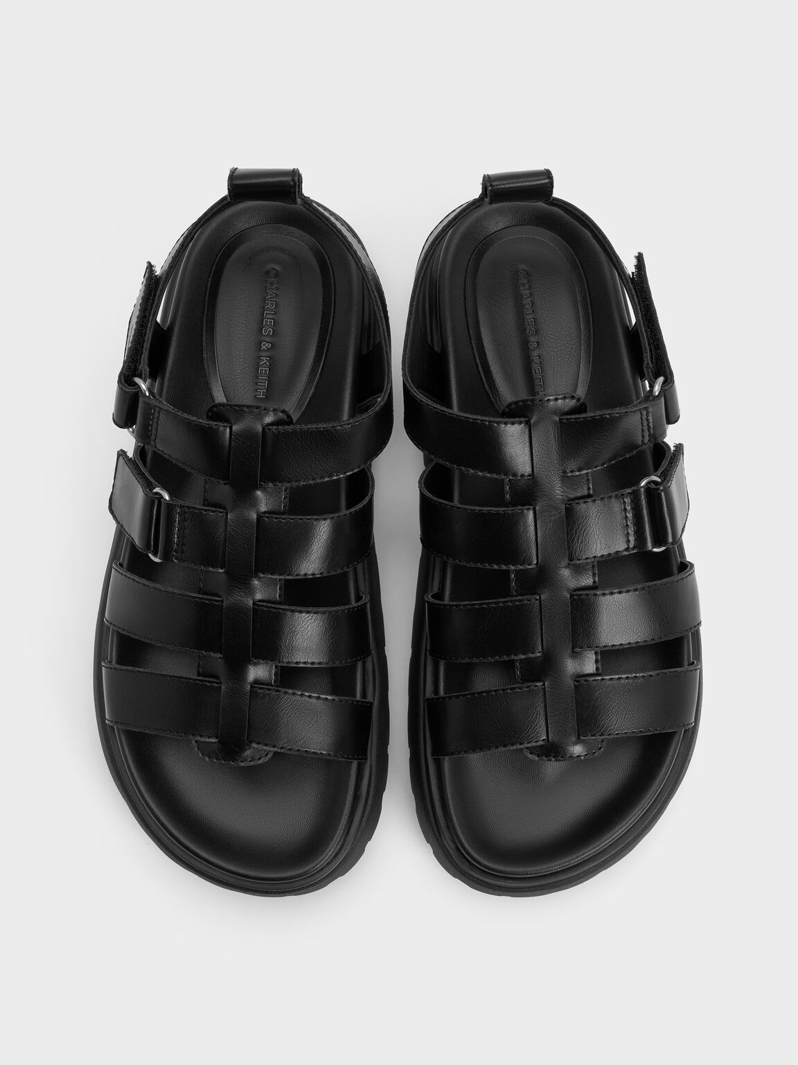 チャンキー ケージドサンダル, ブラック, hi-res