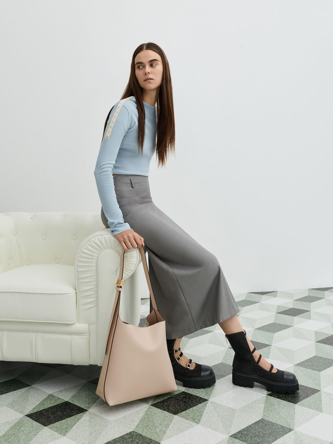 Edna エドナ トートバッグ, オーツ, hi-res