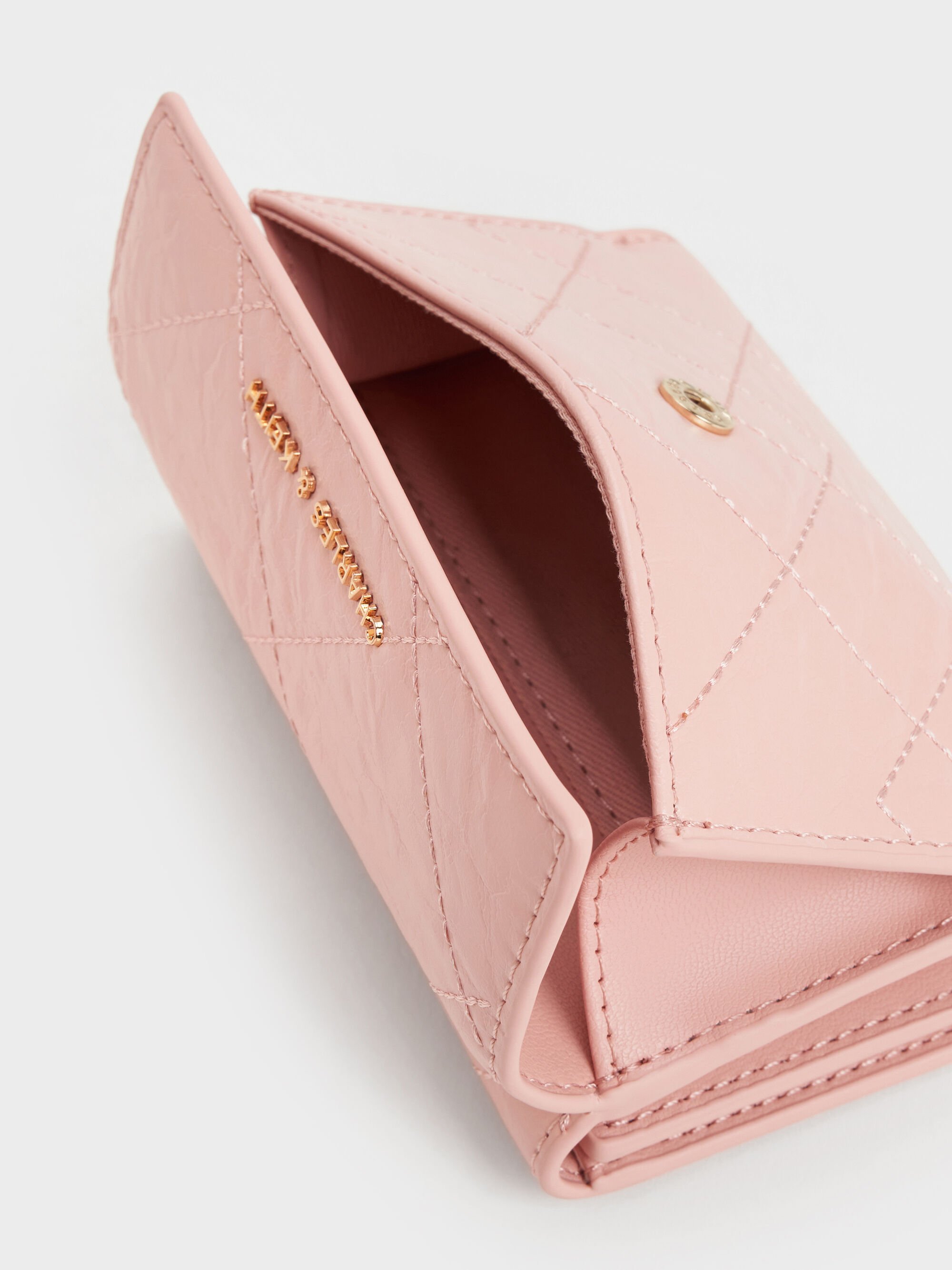 Duo ドゥオ キルトフォルドオーバー ウォレット - ライトピンク