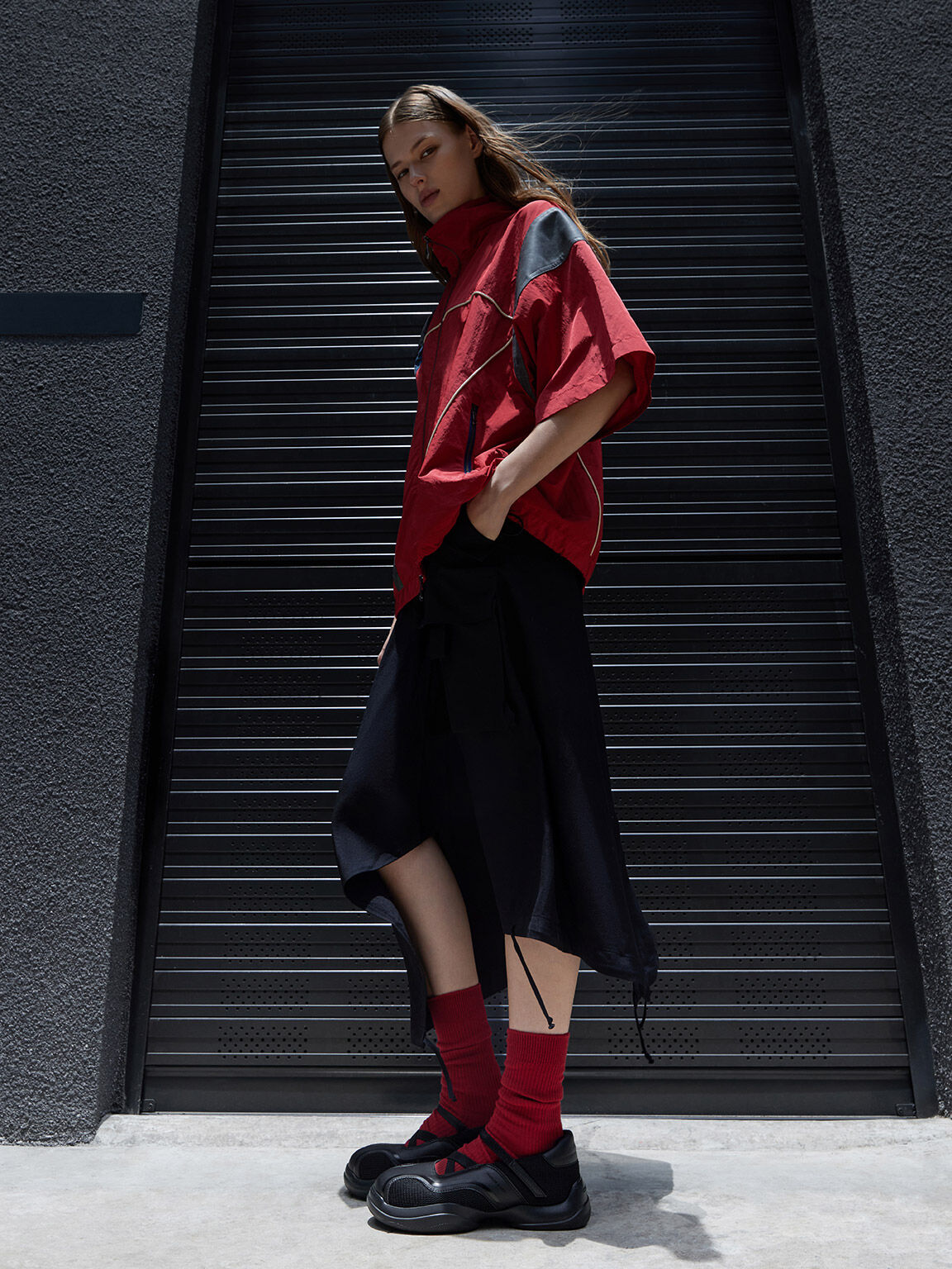 Casey ケーシー メリージェーンスニーカー, ブラック, hi-res