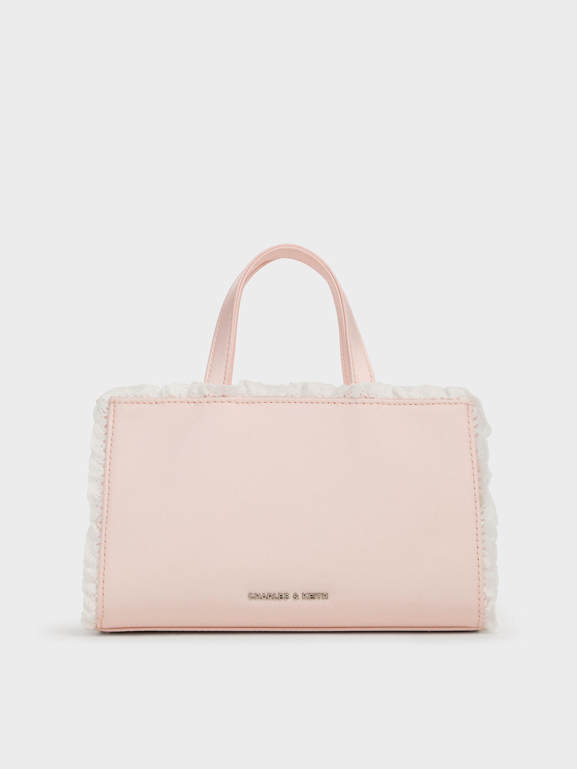 Raina レイナ レーストリム トートバッグ - ピンク | CHARLES & KEITH