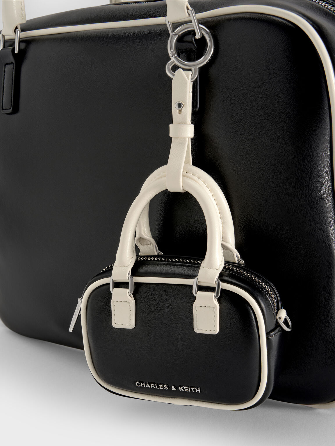 Sianna ツートーン ボウリングバッグチャーム, マルチ, hi-res