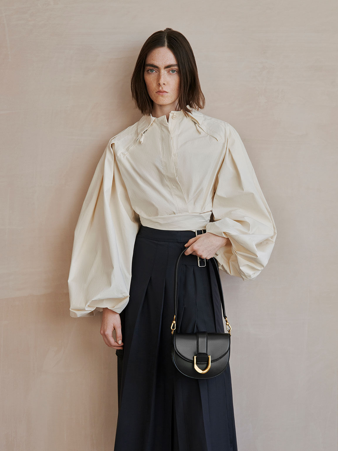 ミニガビーヌサドルバッグ, ブラック, hi-res