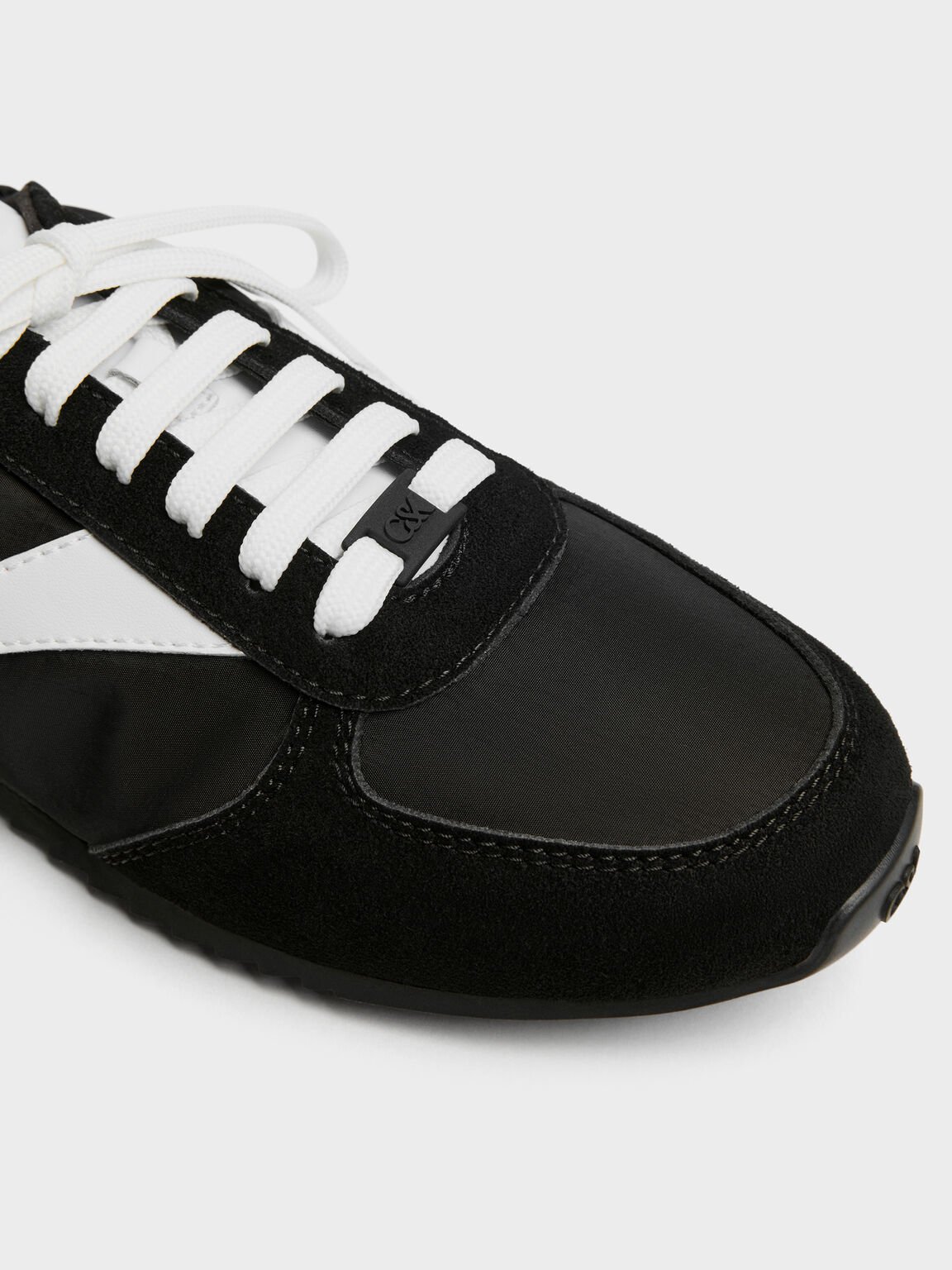 Jace ジェイス レザースニーカー, ブラックテクスチャード, hi-res