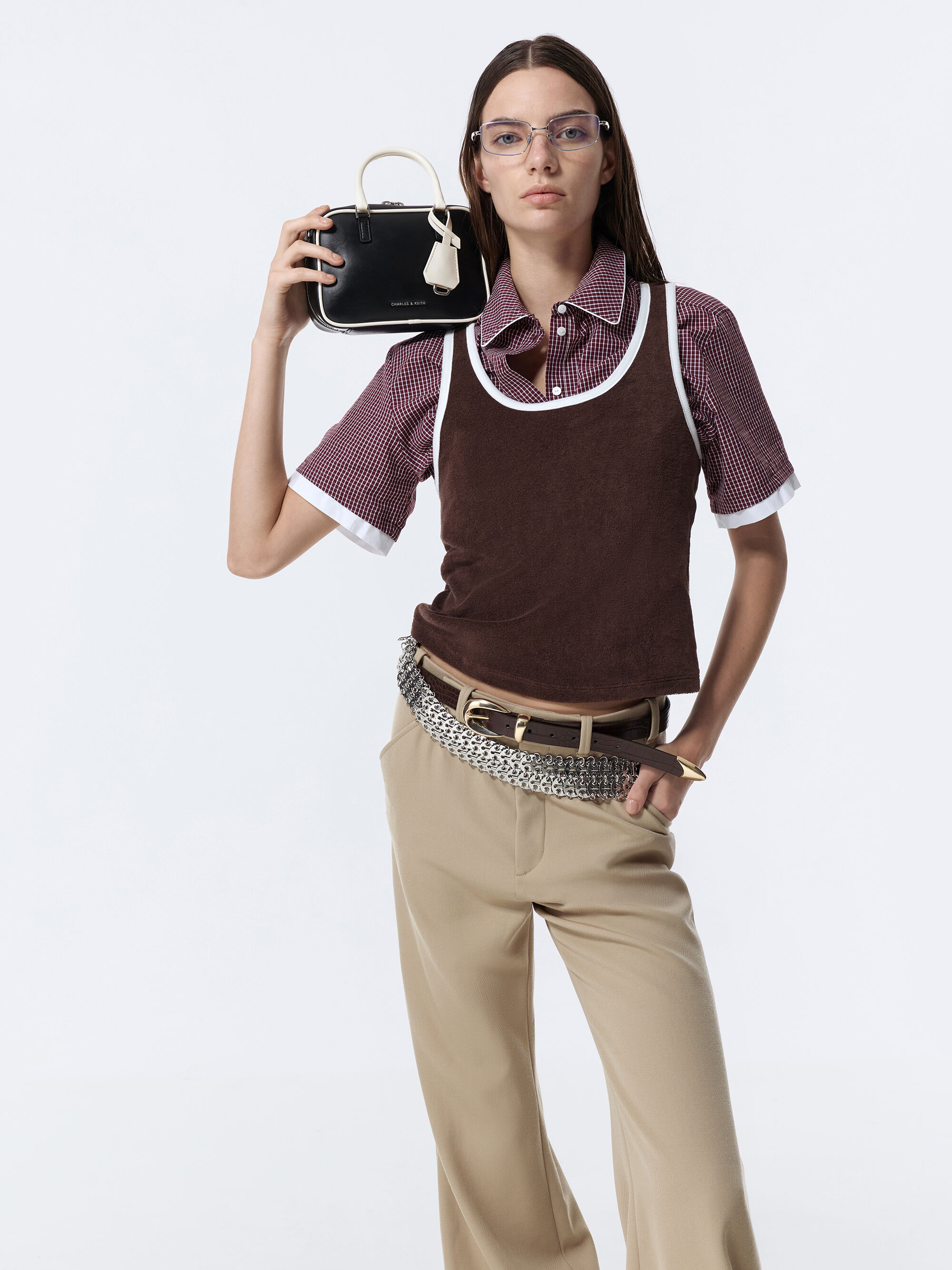 Sianna ミニシアンナ ボウリングバッグ - マルチ | CHARLES & KEITH