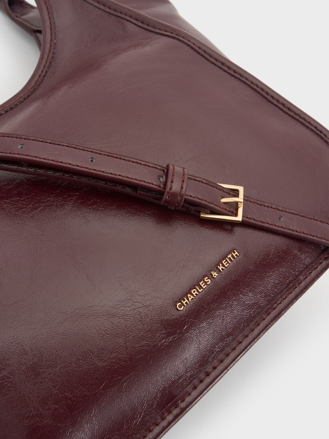 Sianna ミニシアンナ クリンクルエフェクトスラウチートートバッグ, ワインベリーレッド, hi-res