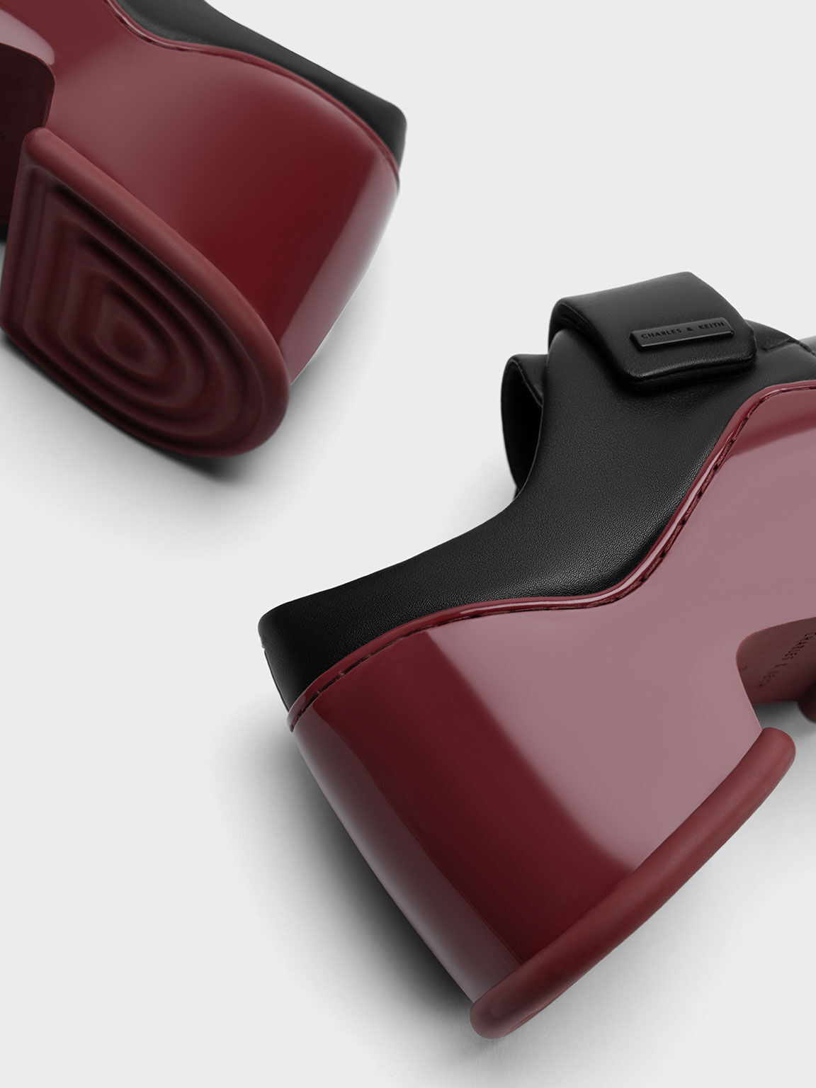 Pixie ピクシー パテントプラットフォームローファー, レッド, hi-res