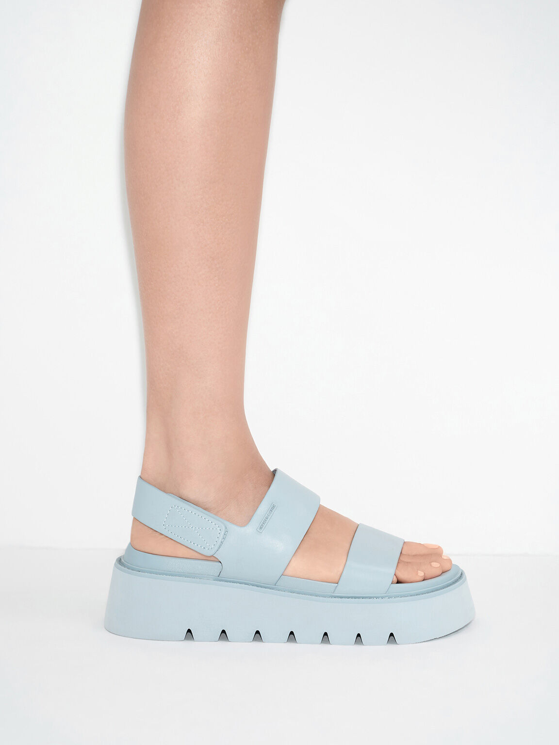 Jadis ジェイディス チャンキーフラットフォームサンダル, ライトブルー, hi-res