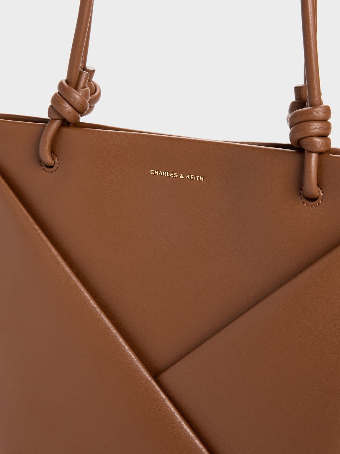 Midori ミドリ ジオメトリックトートバッグ, チョコレート, hi-res