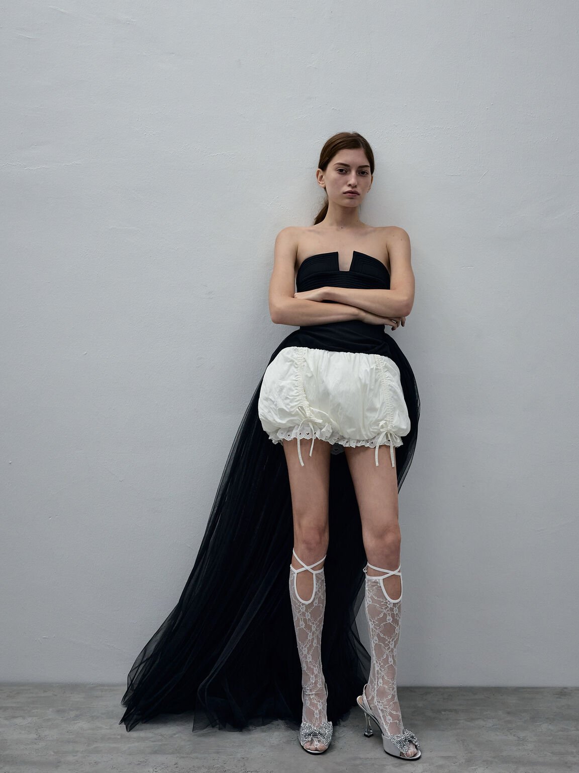 ポリエステル ビーズドボウスリングバックパンプス, シルバー, hi-res