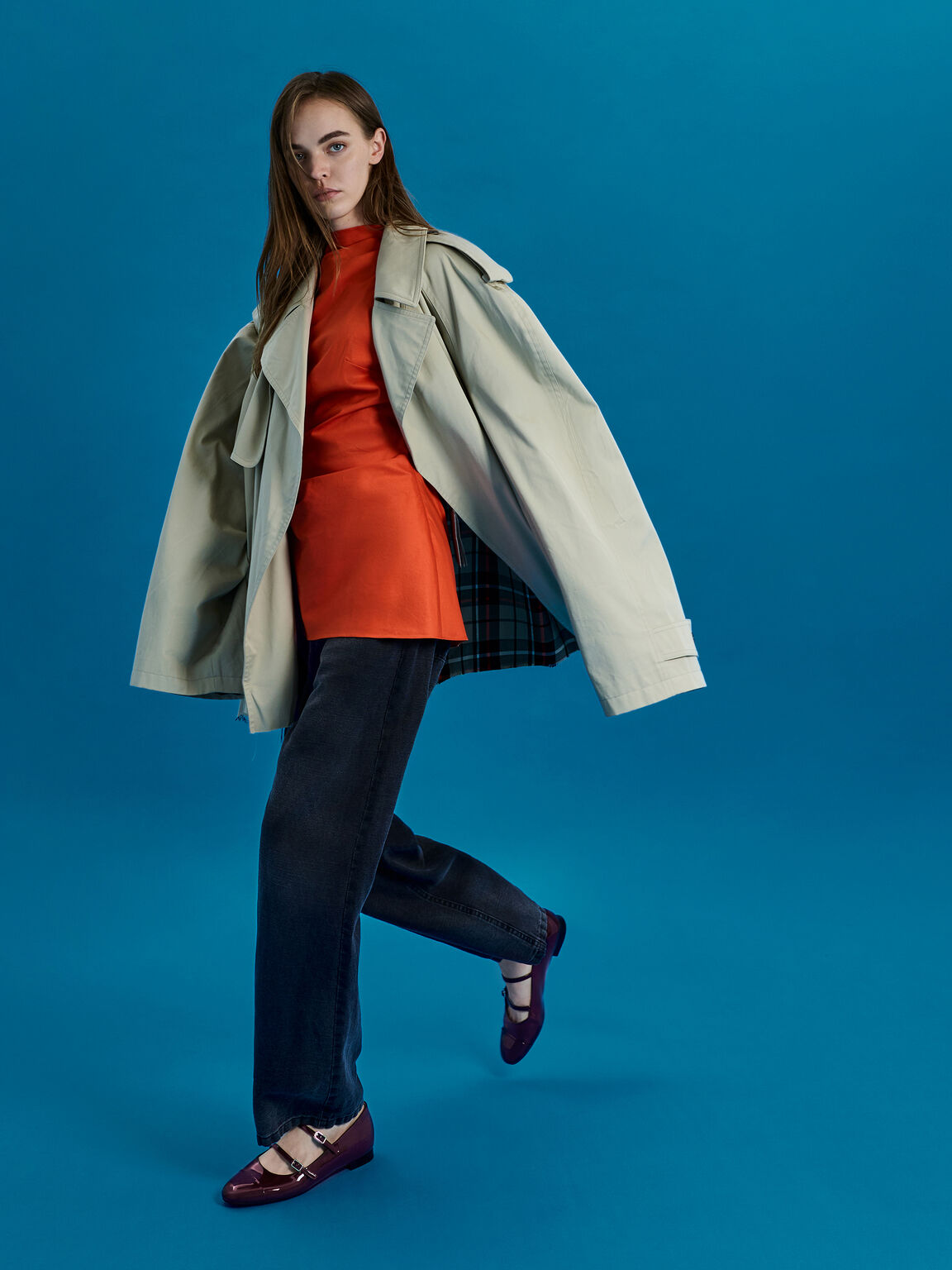 パテント ダブルストラップメリージェーン, マルーン, hi-res