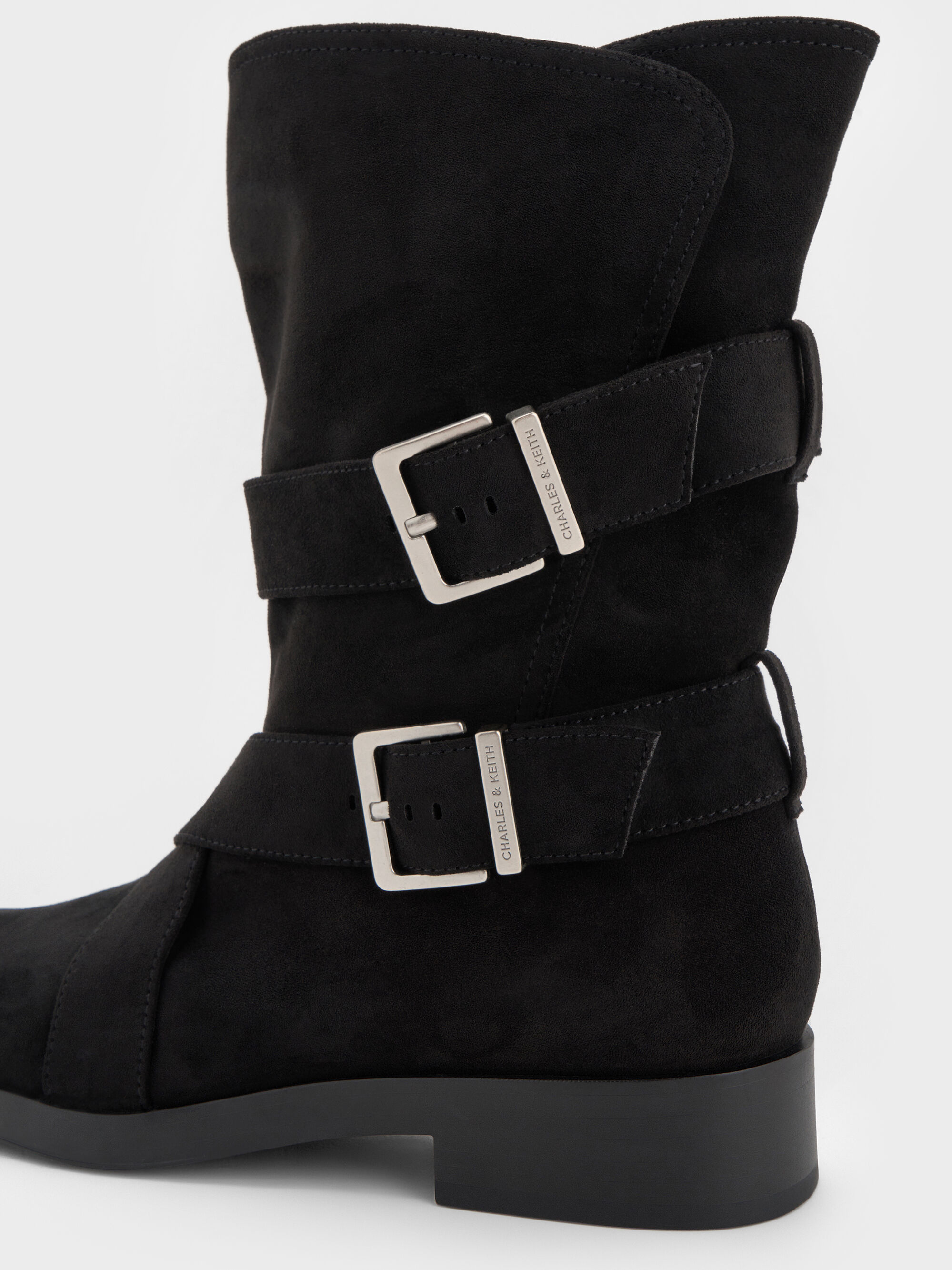 fig london キャロル　ビスチェ　黒 CHARLES & KEITH パテントカットアウト バックルメリージェーン