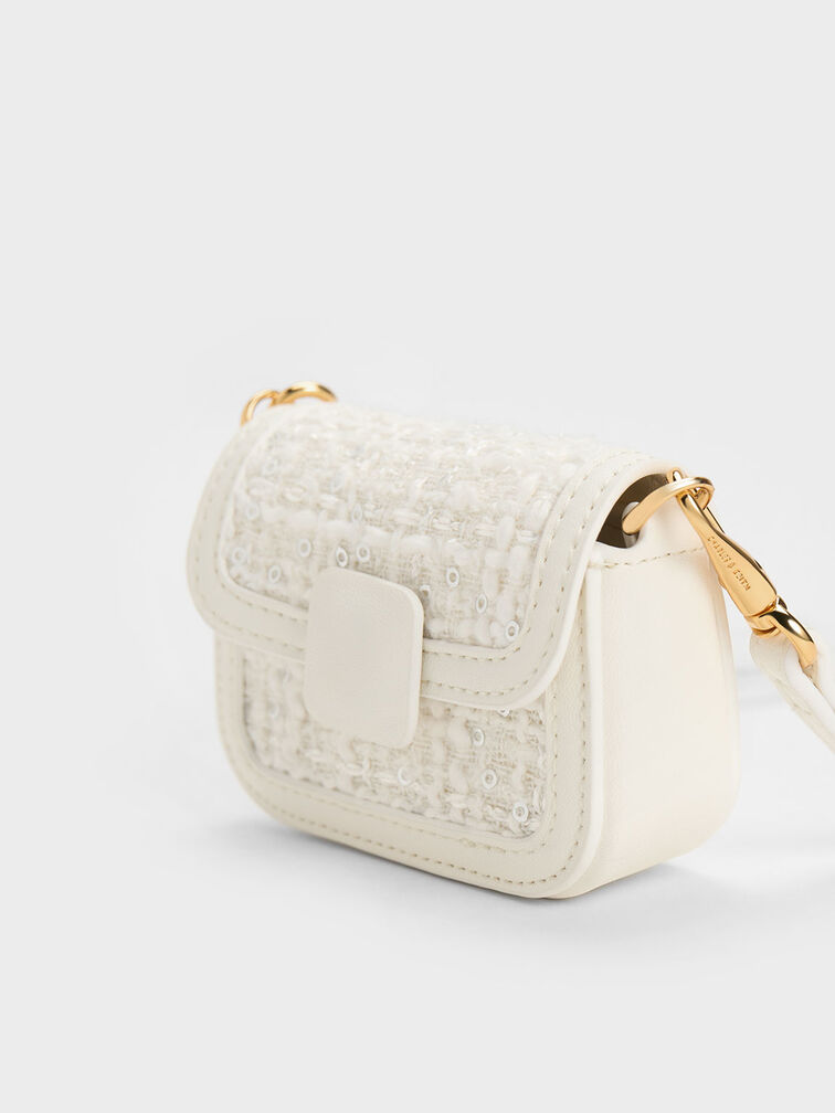 Koa マイクロコアクロスボディバッグ - クリーム | CHARLES & KEITH 