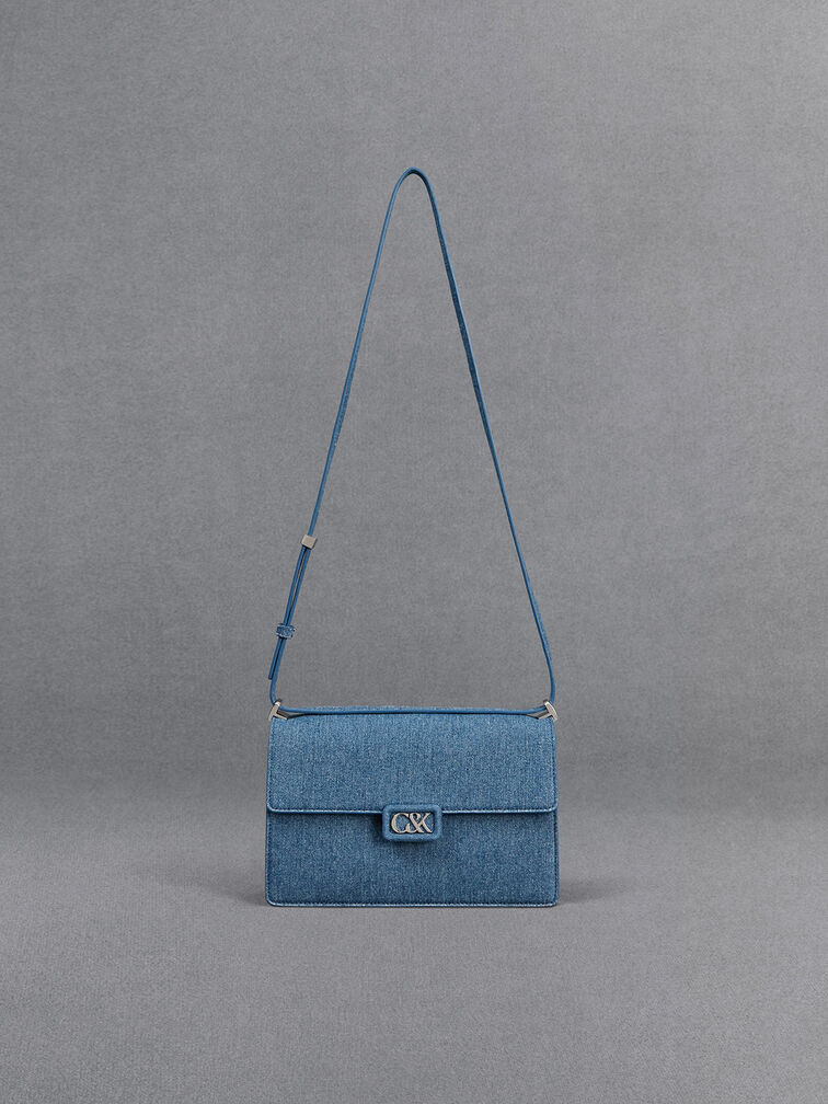 レザー ショルダーバッグ - ブルー | CHARLES & KEITH (チャールズ 
