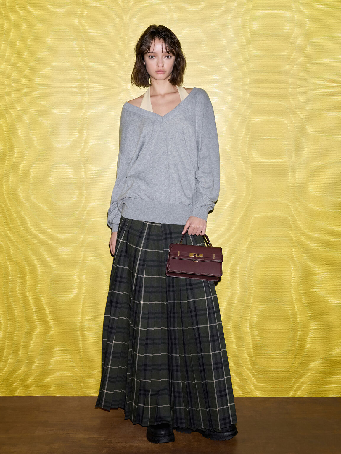 Arlet アラート ベルトトップハンドルバッグ, ワインベリーレッド, hi-res