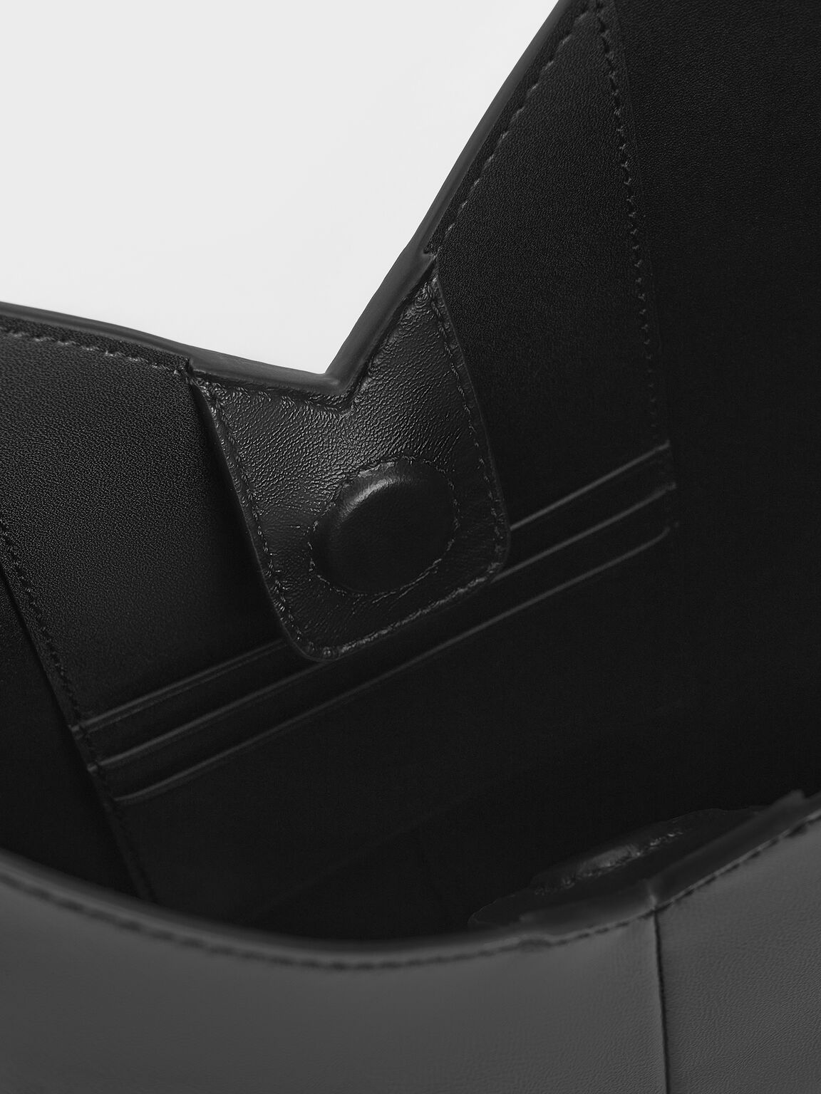 Simone シモーン アンギュラーバケツバッグ, ノワール, hi-res