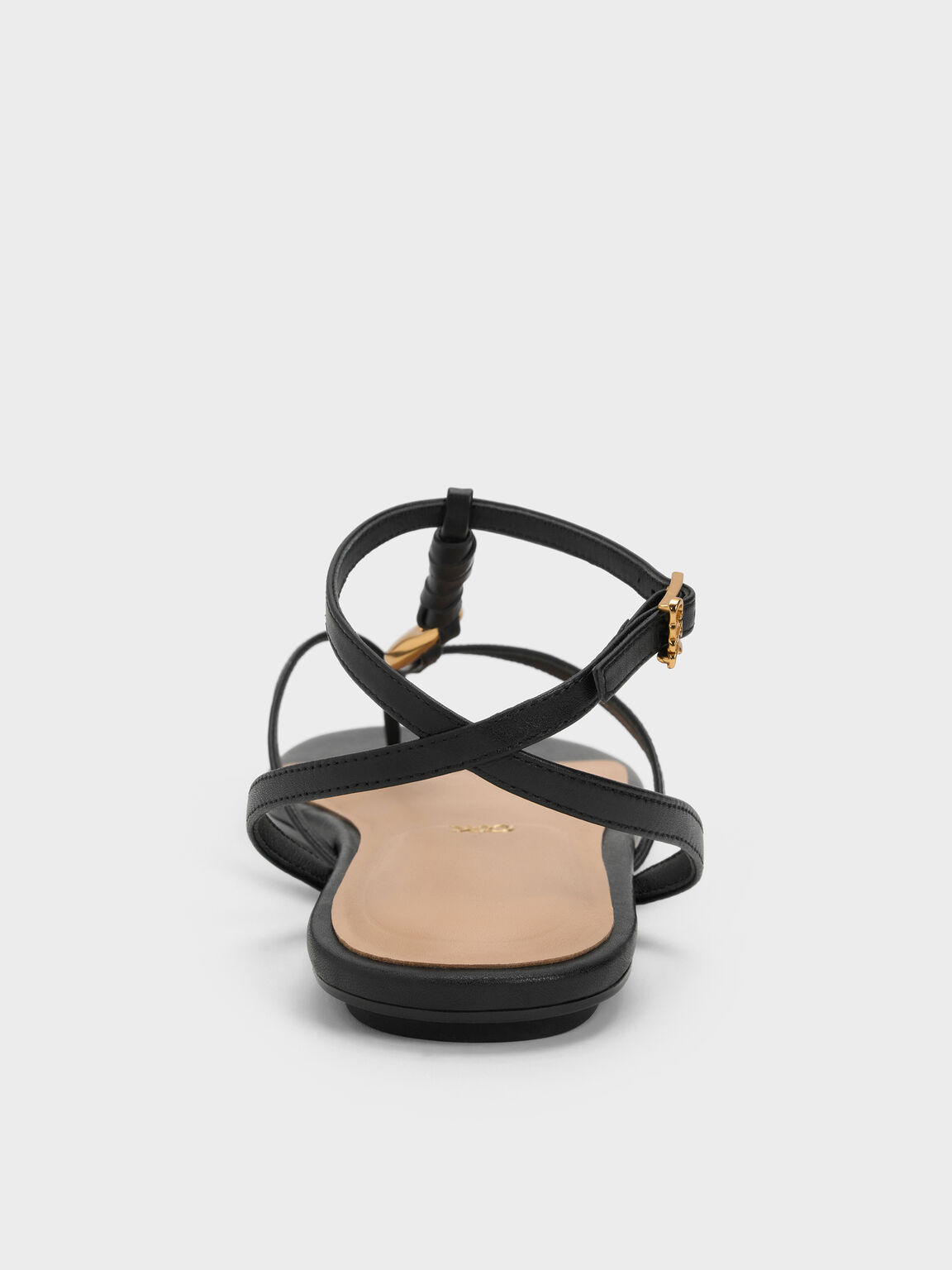 Adema アデマ ストラッピー トングサンダル, ブラック, hi-res