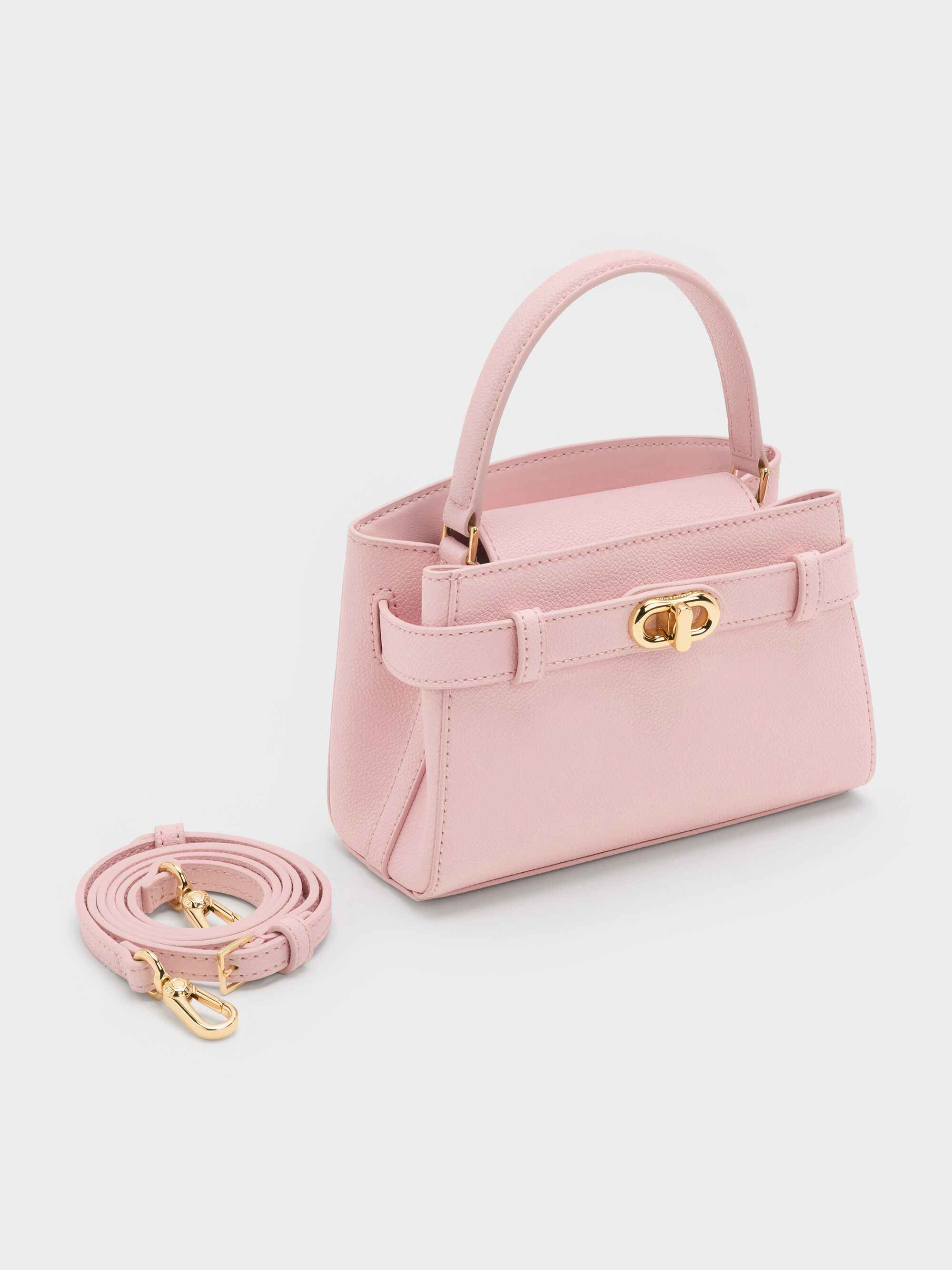 Aubrielle オブリエル トップハンドルバッグ - コットンキャンディー