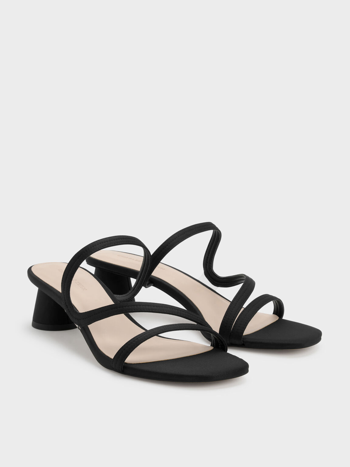 Arden アーデン ウェービーストラップミュール, ブラック, hi-res