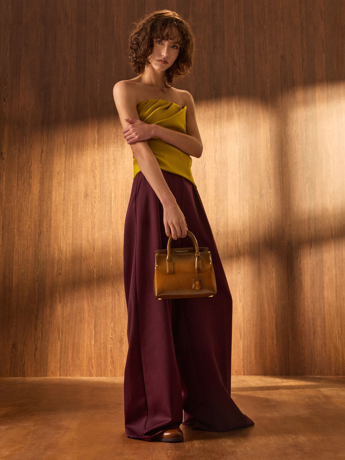 Rene ルネ ストラクチャートートバッグ, タン, hi-res