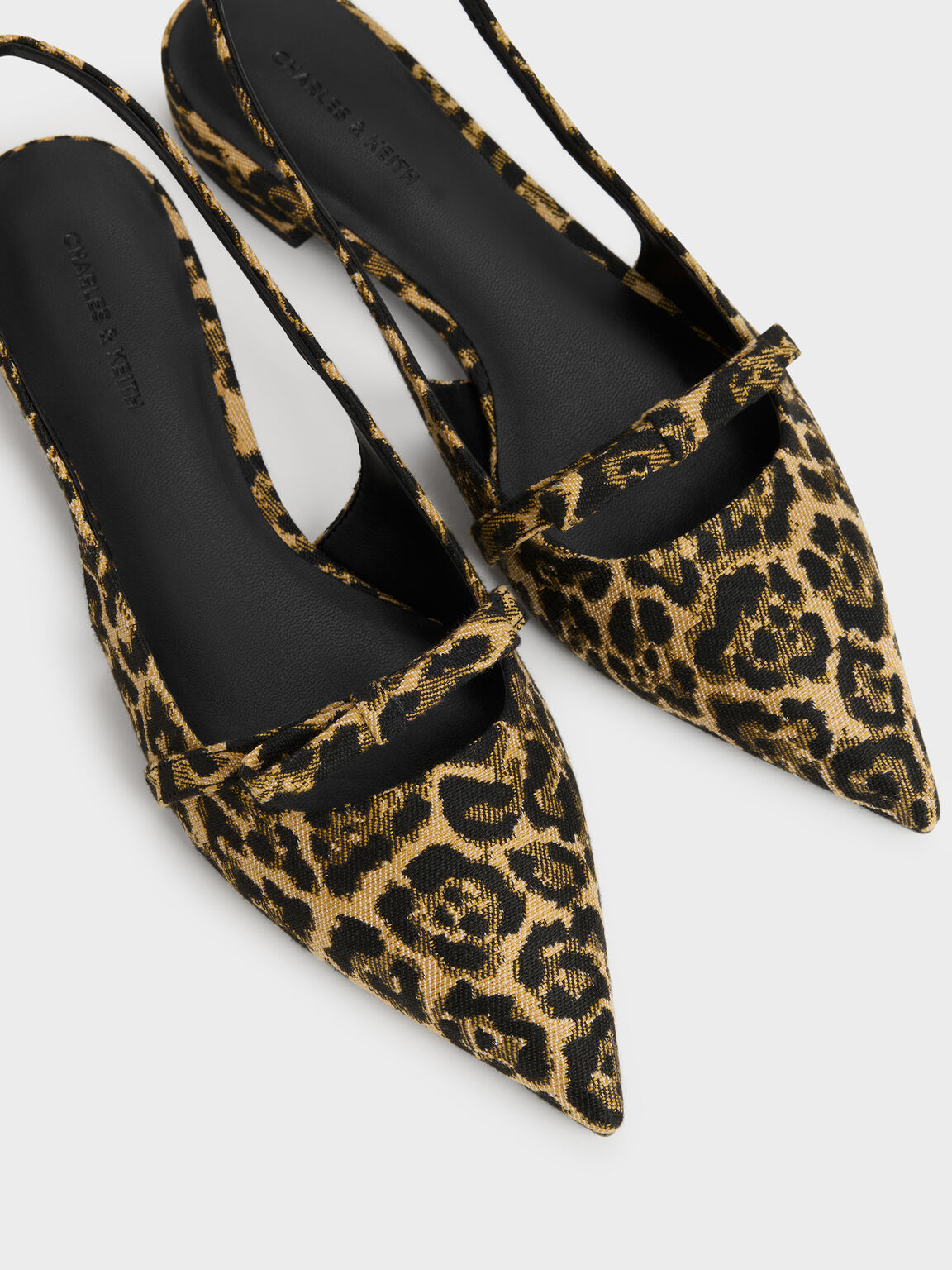 Kaleen カリーン スリングバックフラット, アニマルプリントナチュラル, hi-res