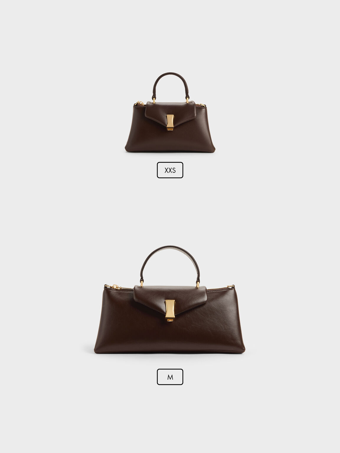 Lilibet リリベット イロンゲイティッド トップハンドルバッグ, エスプレッソブラウン, hi-res