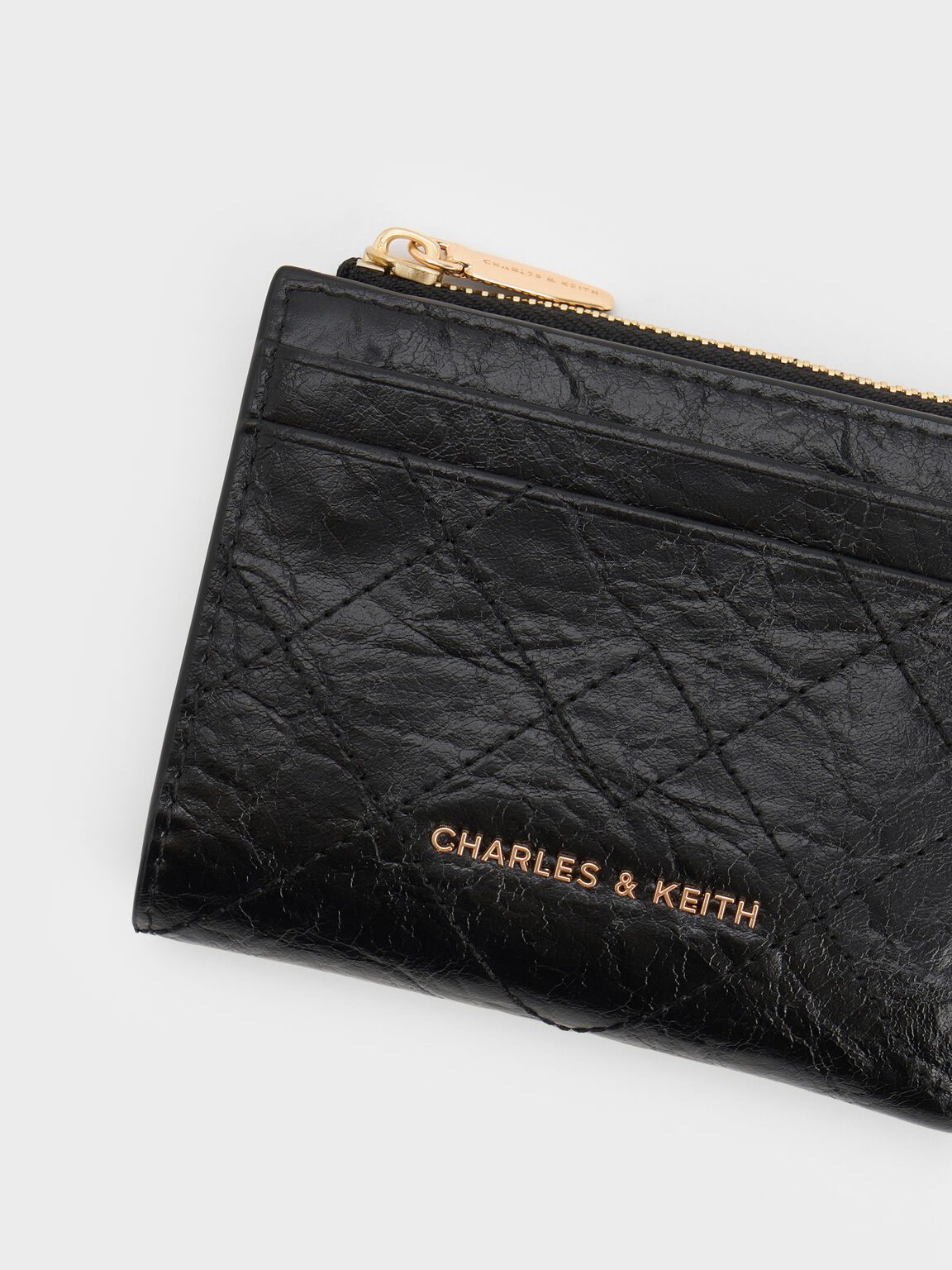 Duo ドゥオ キルトスモールウォレット, ブラック, hi-res