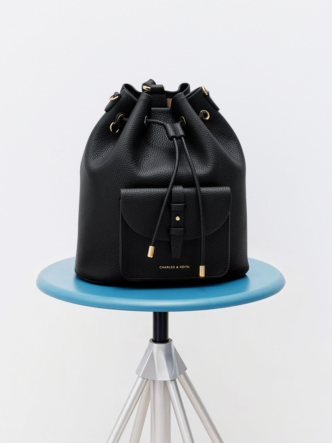 Beryl ベリル ドローストリングバッグパック, ブラック, hi-res