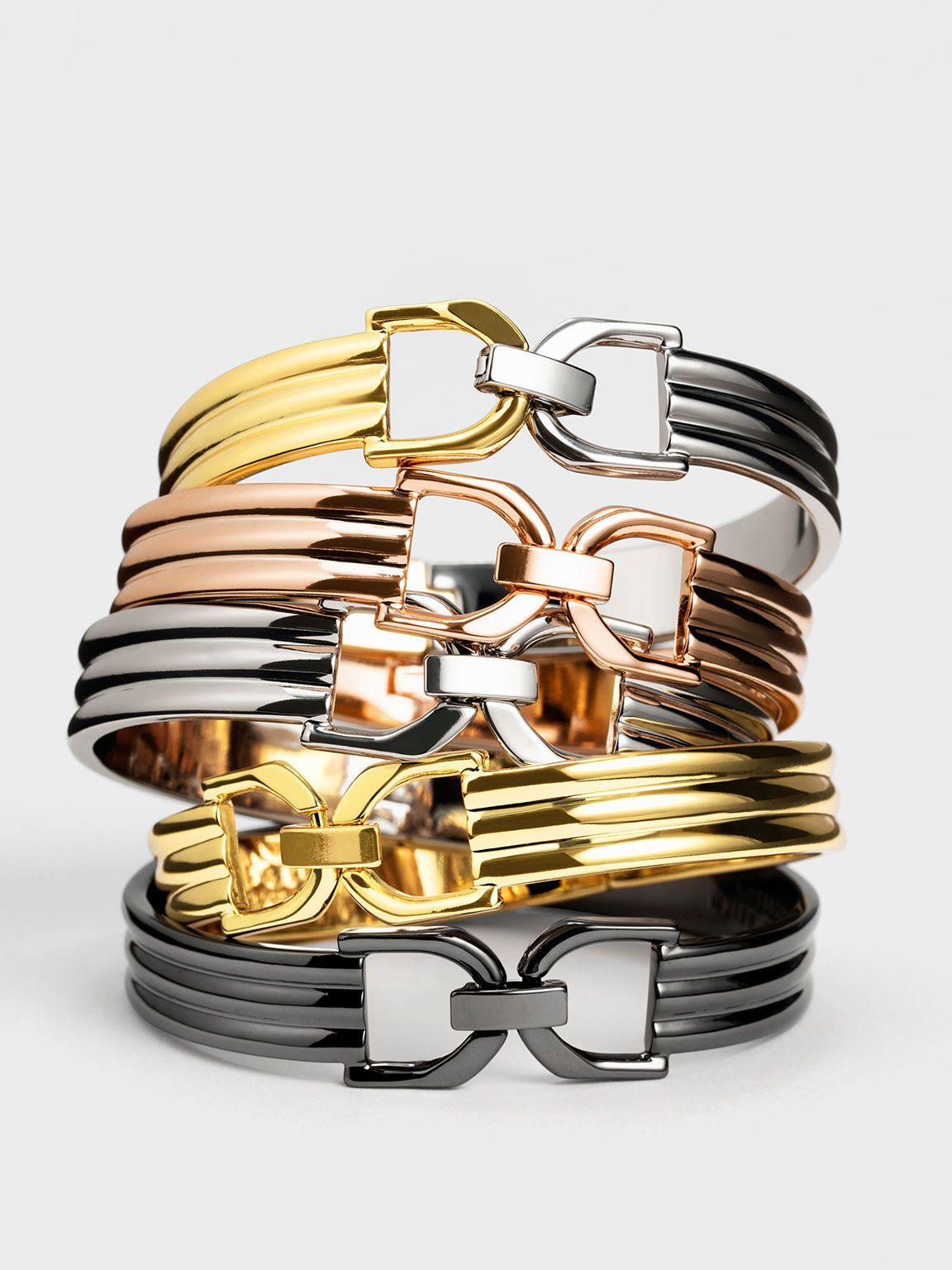 Gabine ガビーヌ カーフブレスレット, ゴールド, hi-res