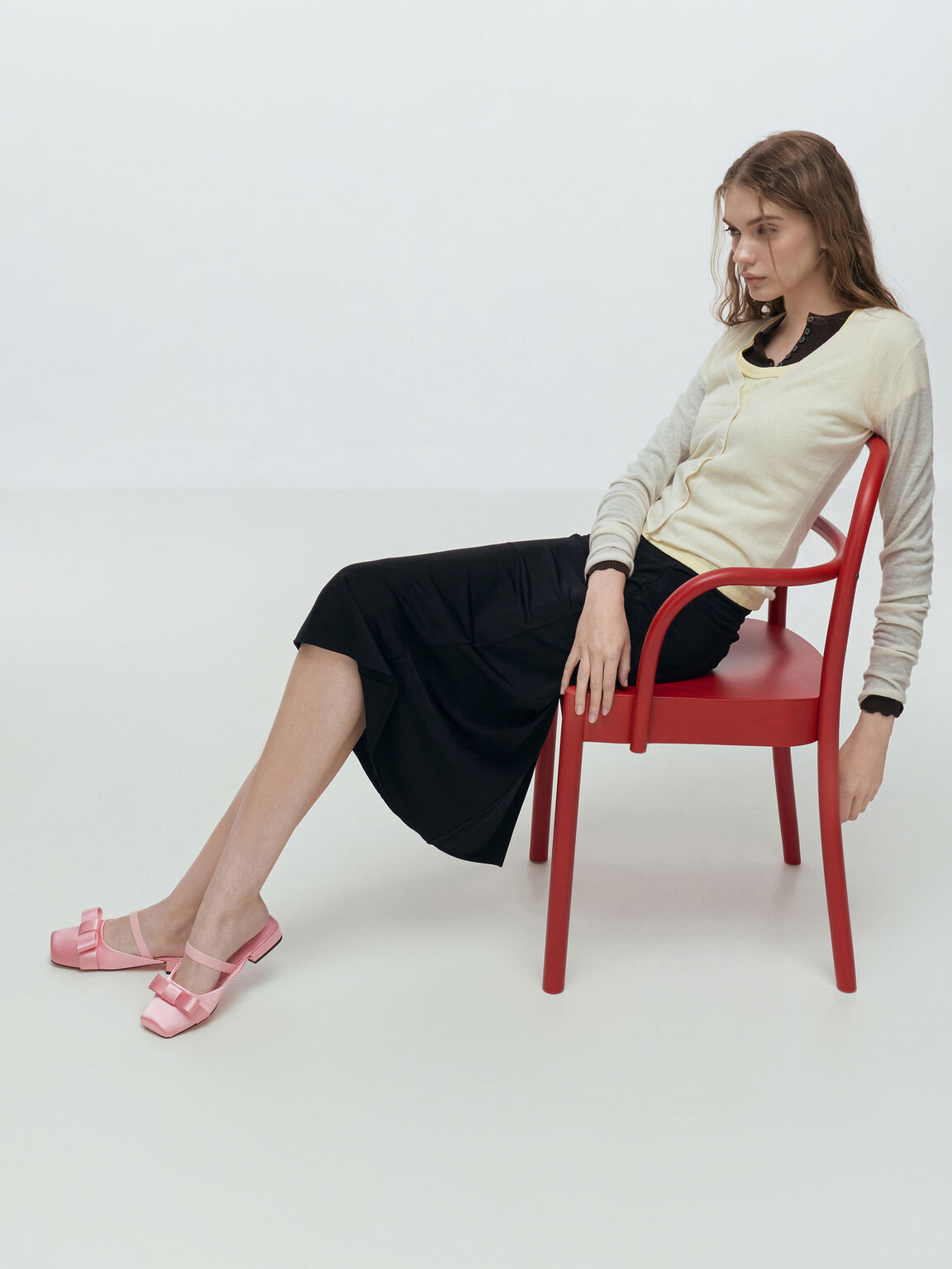 Brantley ブラントリー ボウ ミュール, ピンク, hi-res