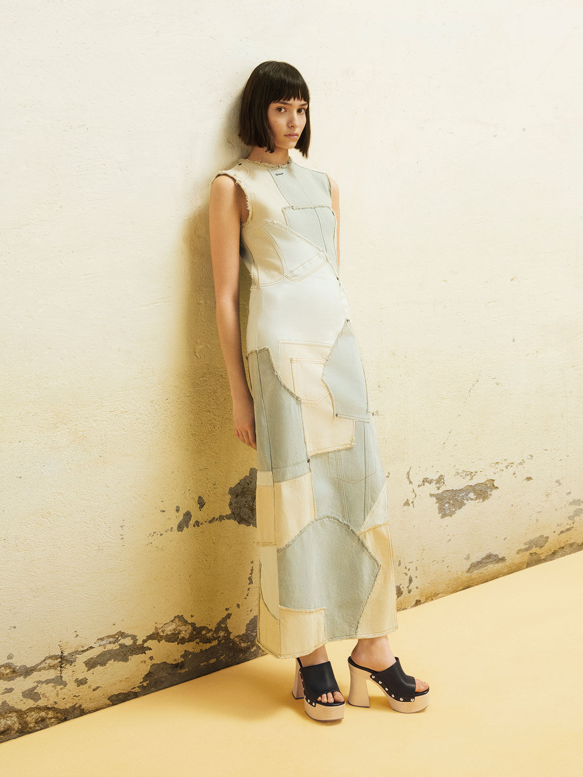 Tabitha タバサ プラットフォームクロッグ, ブラック, hi-res