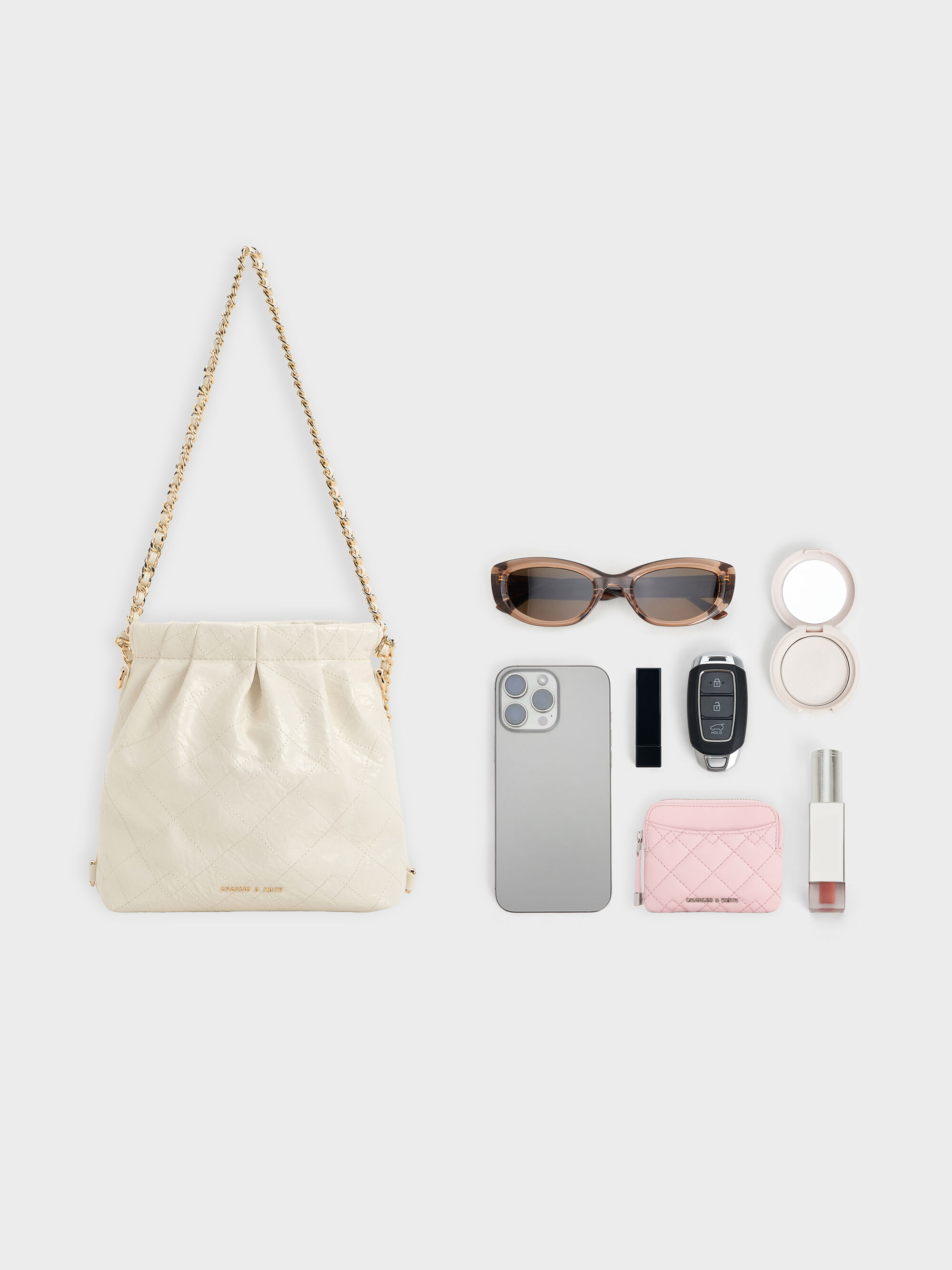 Duo ドゥオ チェーンハンドルツーウェイバックパック - クリーム