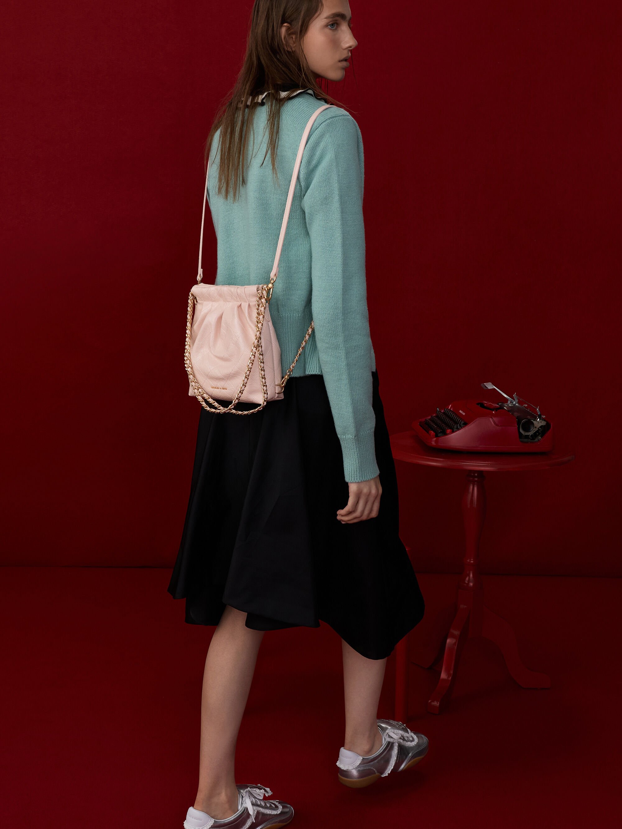 Duo ドゥオ チェーンハンドルツーウェイバックパック - Soft Pink