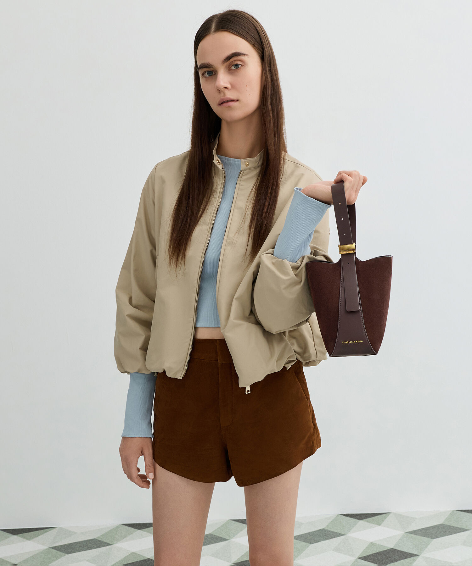 Edna エドナ バケツバッグ - エスプレッソブラウン | CHARLES & KEITH